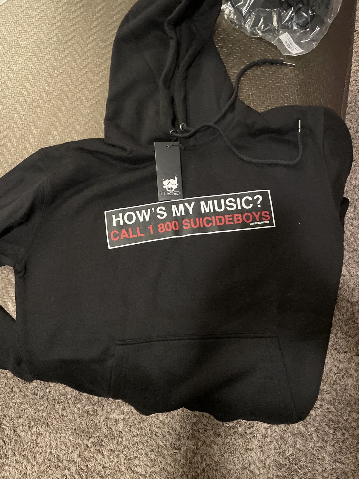 image of G59 Records G59 How’S My Music Hoodie in Black, Men's (Size Large)