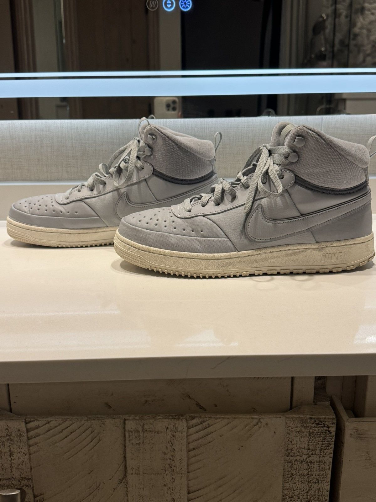 Nike Nike Court Vision Mid Winter 'Wolf Grey' Size US 12 / EU 45 - 3 Thumbnail