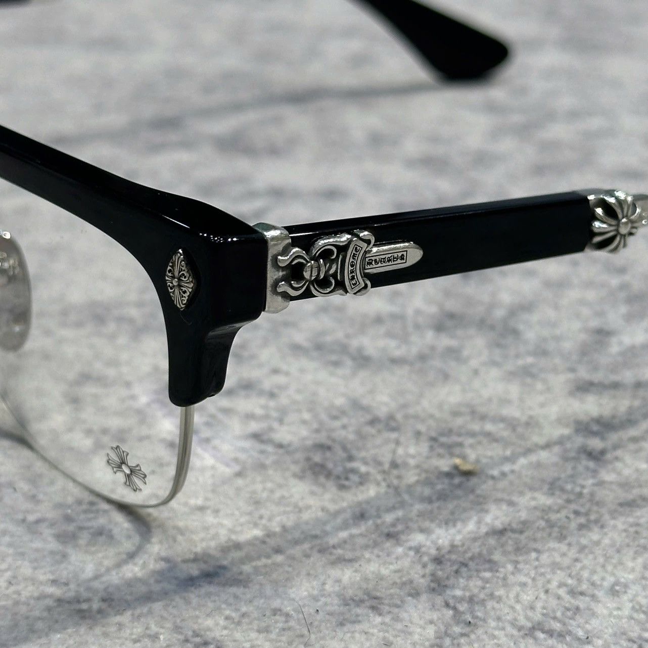 Chrome Hearts CHROME HEARTS EVAGILIST BLACK/SHINY SILVER Size ONE SIZE - 3 Thumbnail