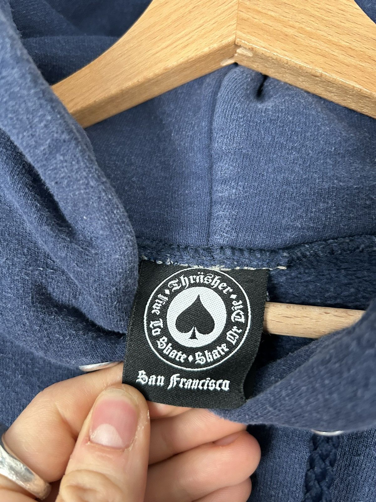 Thrasher Thrasher Magazine Flame Logo Hoodie Navy Blue Streetwear Size US S / EU 44-46 / 1 - 4 Thumbnail