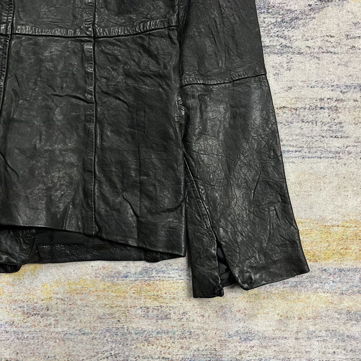 14th Addiction × Isamu Katayama Backlash × Japanese Brand Raw life blazer 2 button wrinkle leather jacket Size US M / EU 48-50 / 2 - 9 Thumbnail