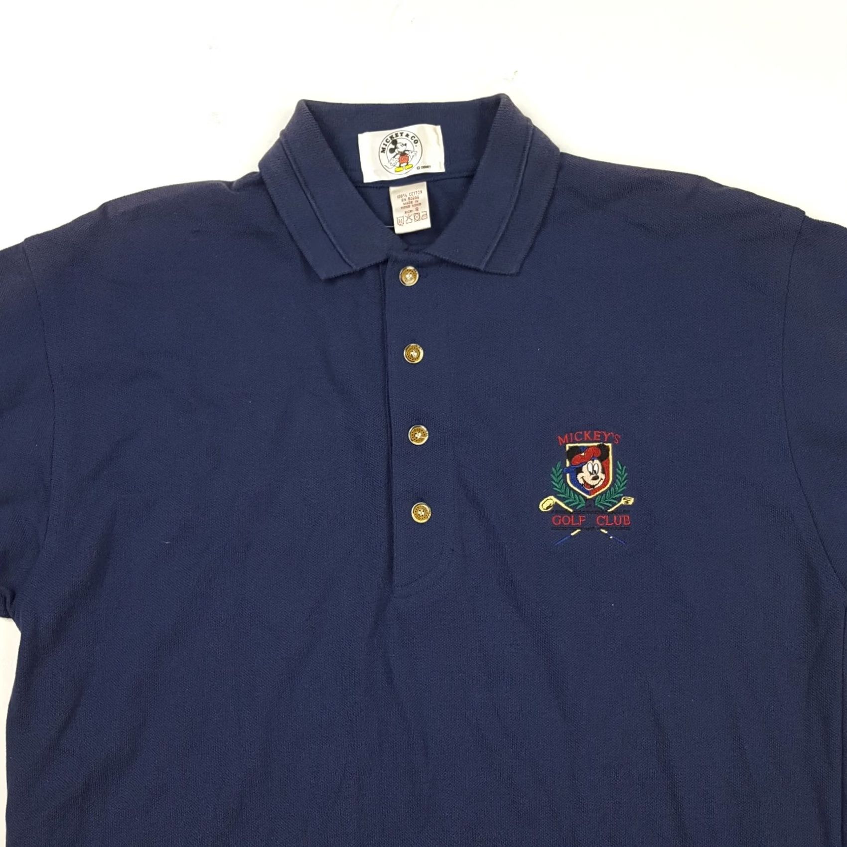 Mickey & Co. VINTAGE Mickey's Golf Club Men's Small Cartoon Button Collared Polo Shirt Polo Shirt Mens S Blue 90s Disney Golf Tennis Casual Size US S / EU 44-46 / 1 - 2 Thumbnail