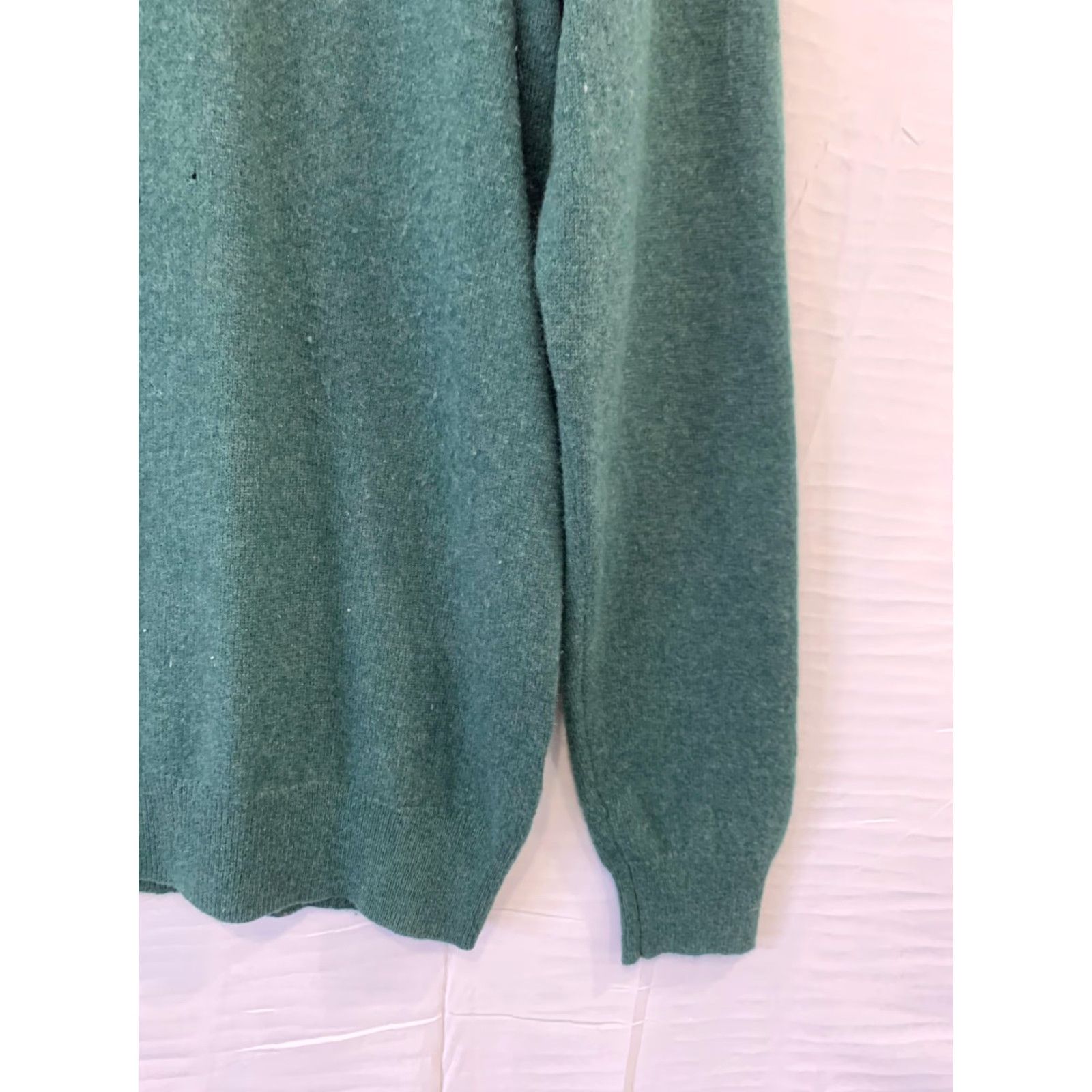 Vintage Hircus Sweater Green Men's M Crewneck Cashmere Pullover 100% - Vintage? No (pre-owned) Size US M / EU 48-50 / 2 - 8 Thumbnail