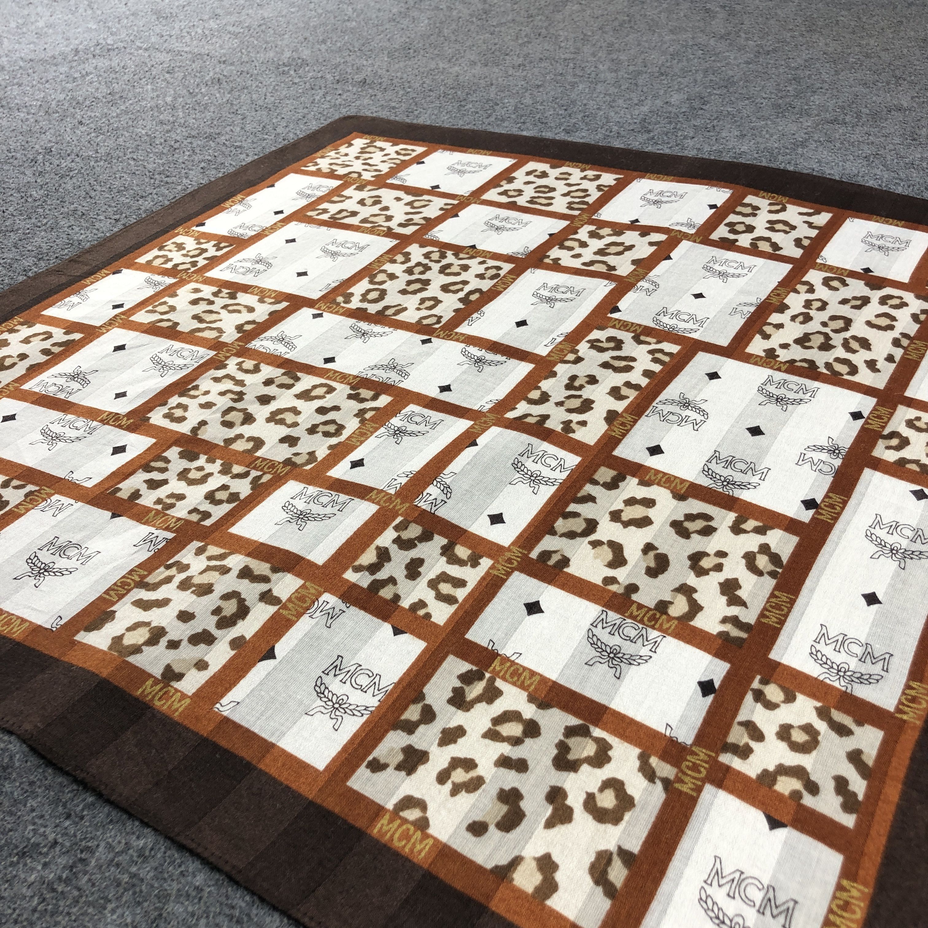 MCM × Vintage MCM Monogram Handkerchief Neckerchief Bandana H2716 Size ONE SIZE - 3 Thumbnail