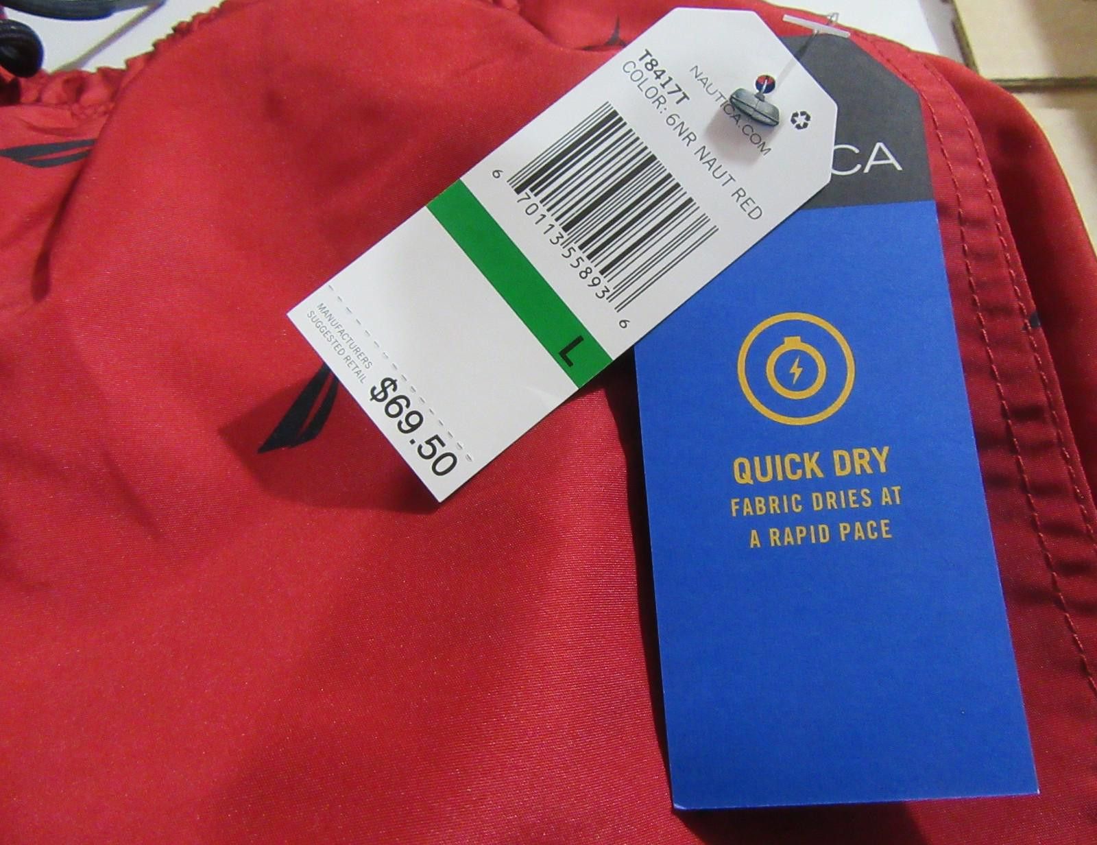 Nautica Nautica All Over Logo Mens Swim Trunks Red Size Large L NWT Size US 34 / EU 50 - 4 Thumbnail
