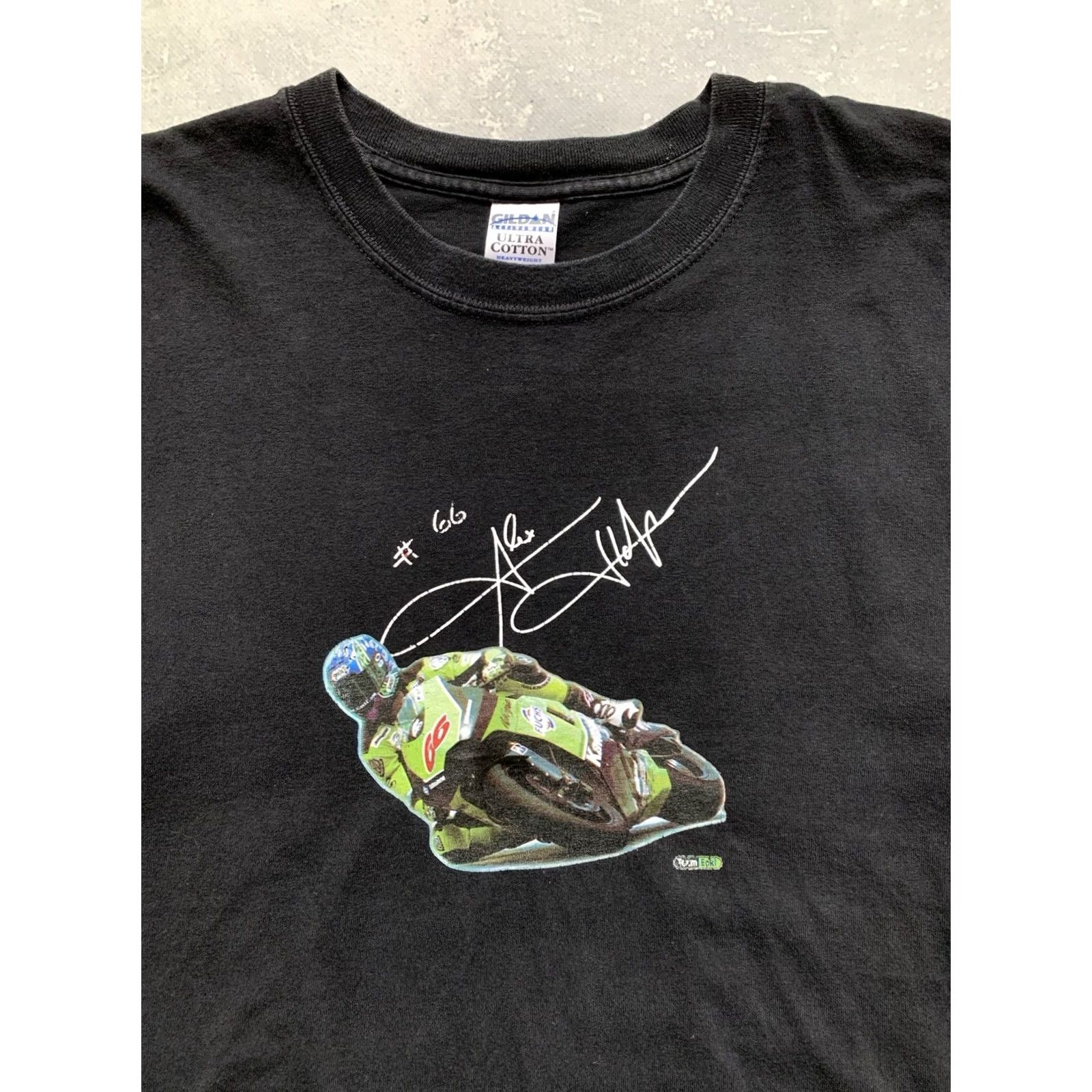 Vintage VINTAGE Kawasaki NINJA 66 RACING TEE T SHIRT Mens XL Black Graphic Print Crew Neck Short Sleeve Cotton Shirt Size US XL / EU 56 / 4 - 3 Thumbnail