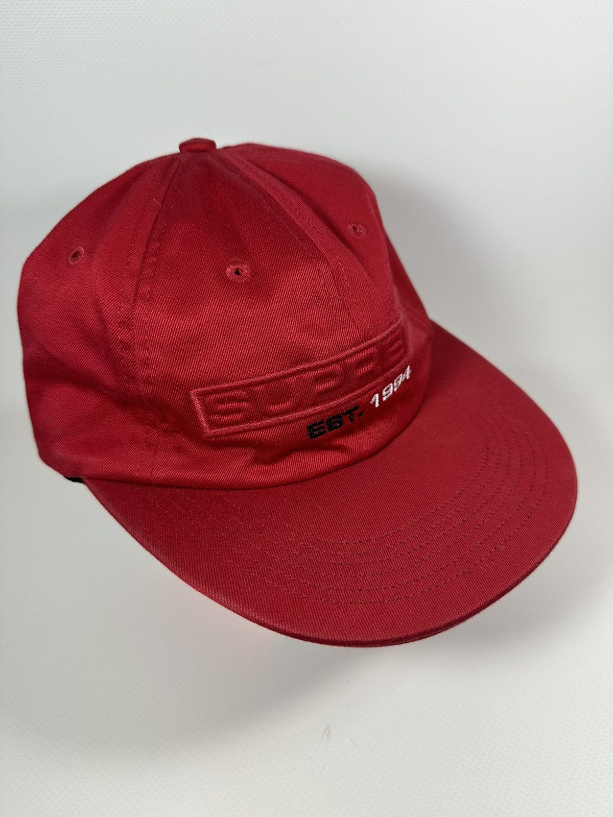 Supreme Supreme Embossed Logo 6 Panel Red 1994 est. Hat SS18 Size ONE SIZE - 2 Thumbnail