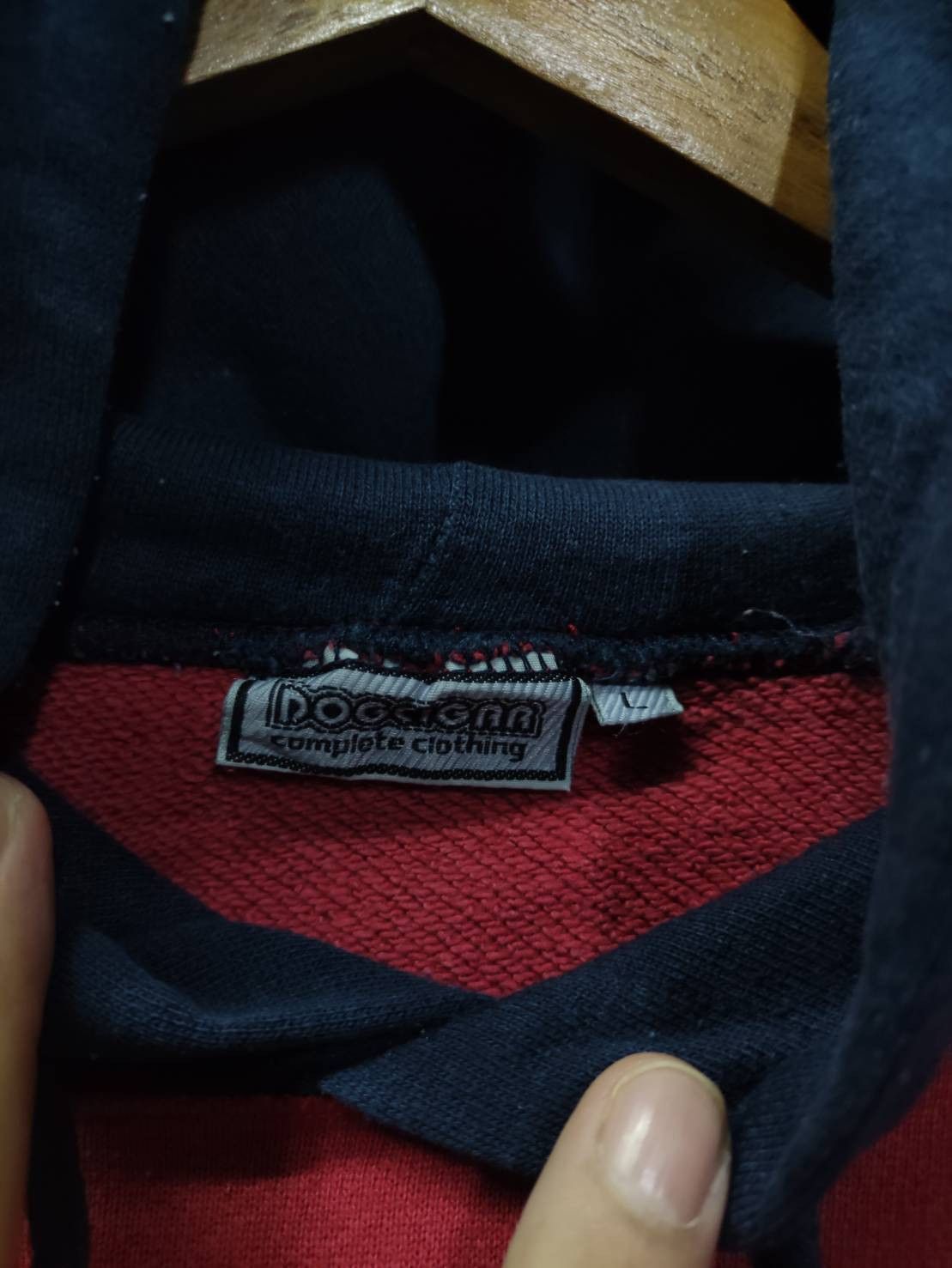 Japanese Brand Vtg 00's Dogcigar " Doi-Bld Point " Two Tone Hoodie Size US L / EU 52-54 / 3 - 5 Thumbnail