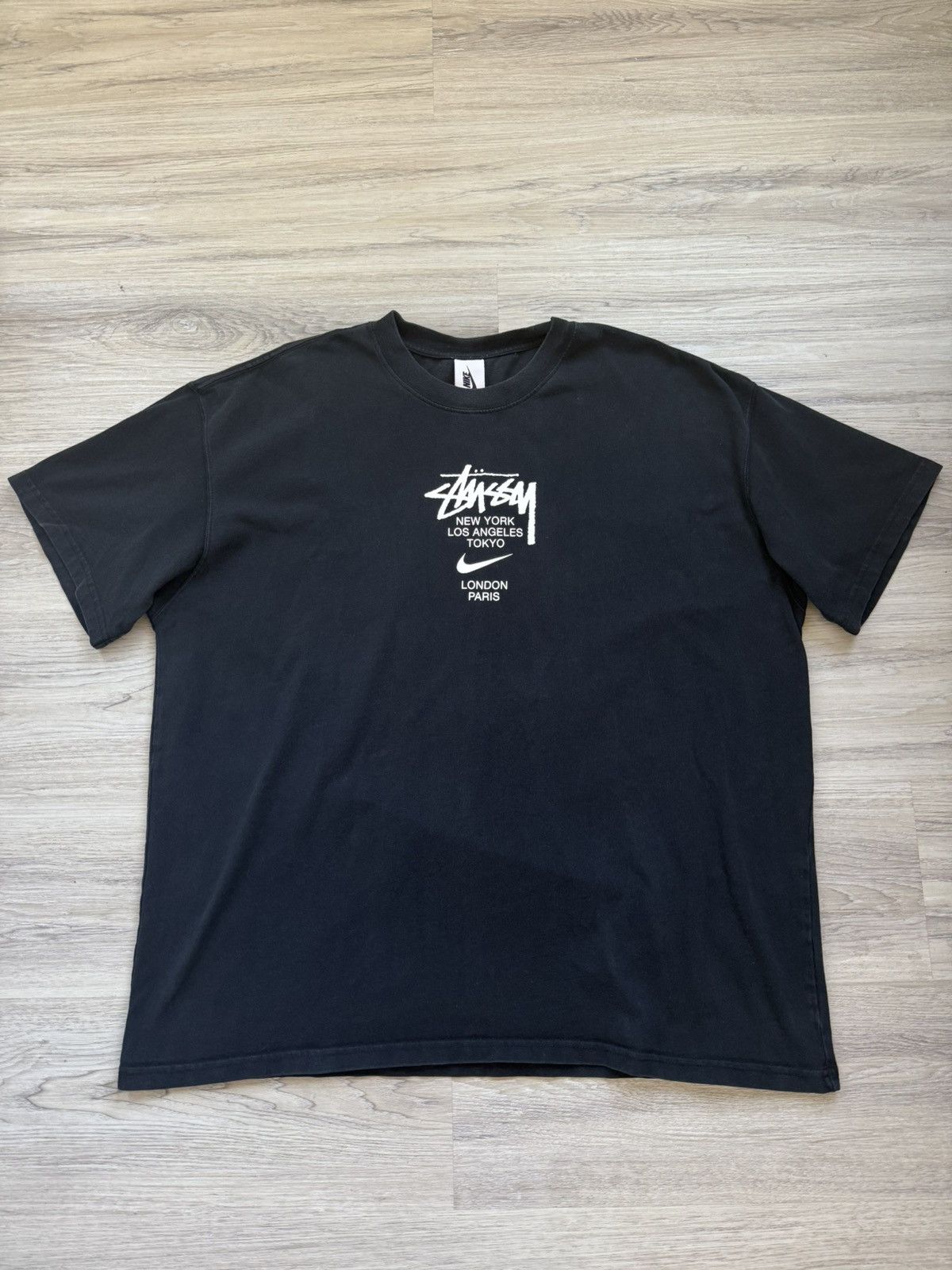Nike × Stussy Nike Stussy International T Shirt Black Size