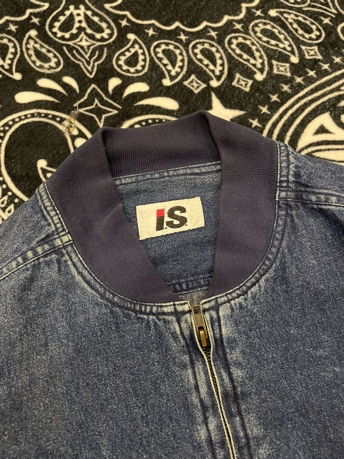 Issey Miyake Vintage 80’s Issey Miyake Denim Bomber Jacket Size US M / EU 48-50 / 2 - 9 Thumbnail