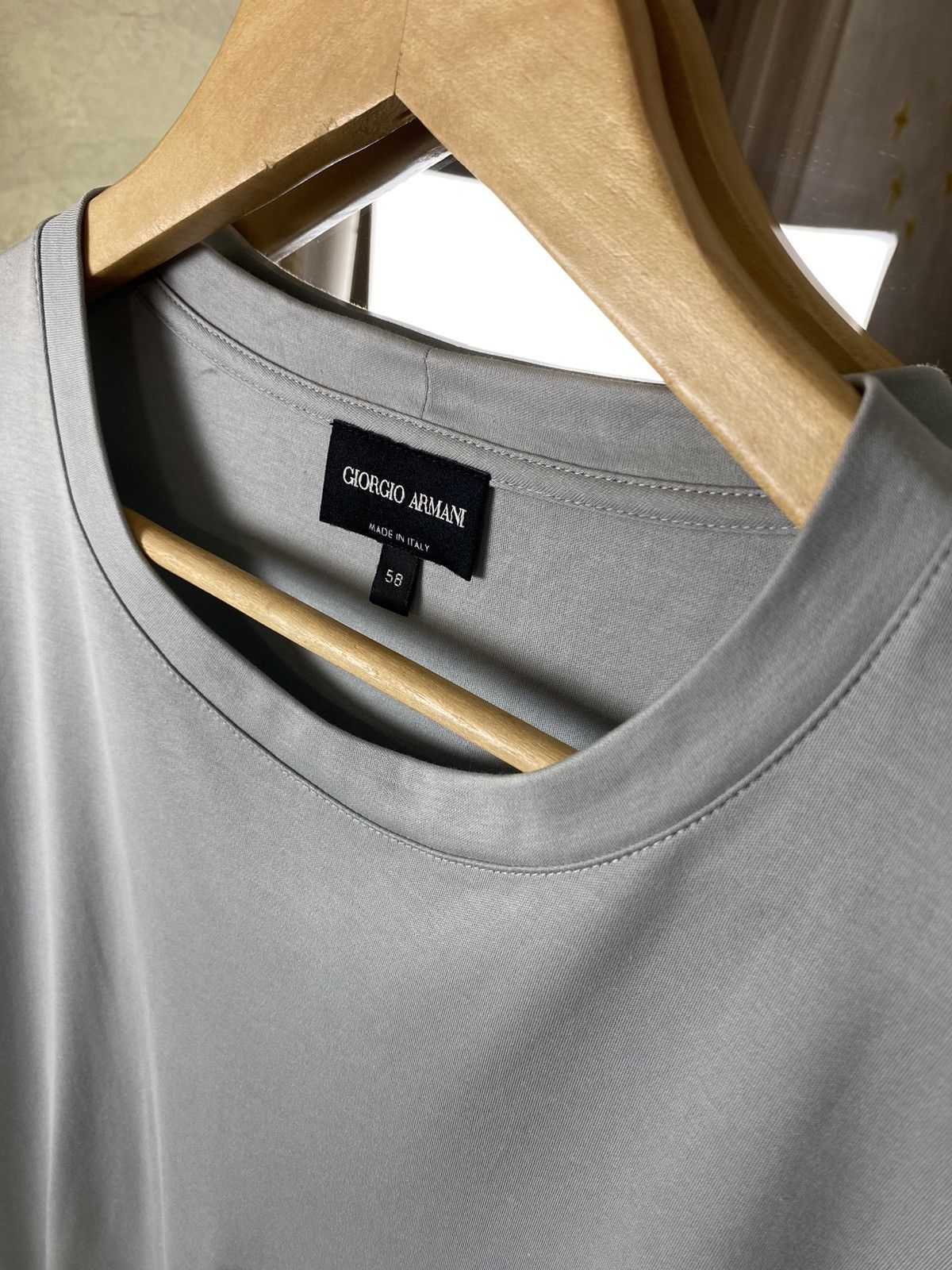 Emporio Armani Giorgio Armani Oversized Ribbed Trim T-Shirt | Sky Blue Size US XXL / EU 58 / 5 - 2 Thumbnail