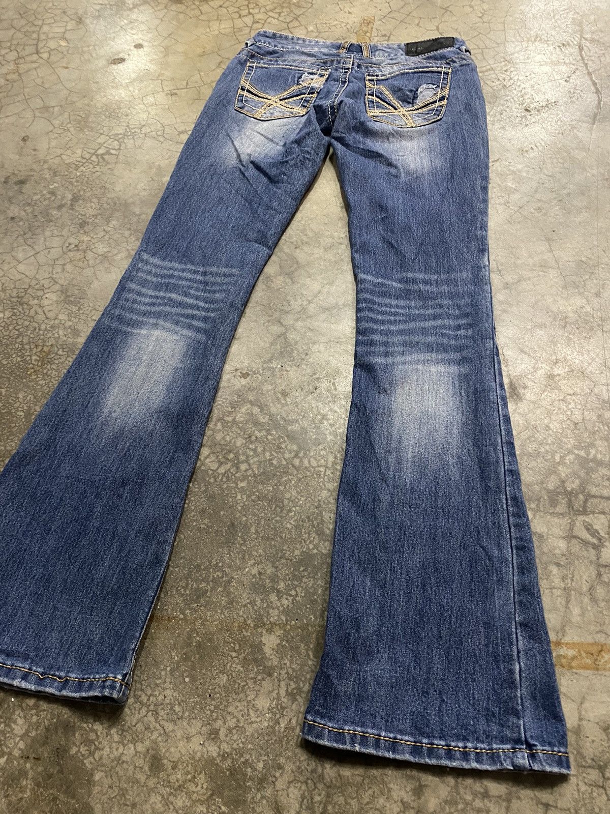 Hysteric Glamour × If Six Was Nine × Japanese Brand Flare Jeans Twentyone Blue Wash Stretch Jeans Size 27" / US 4 / IT 40 - 10 Thumbnail