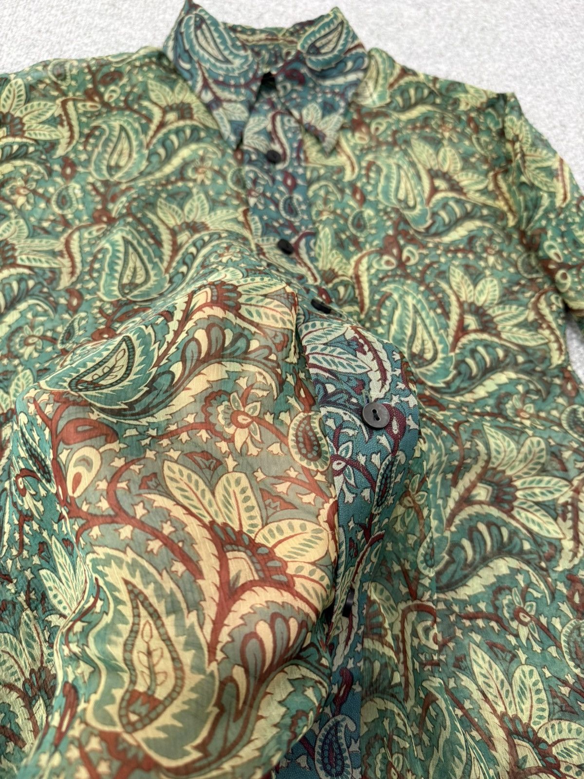 Japanese Brand Haris Rock Long Sleeve Paisley Button Ups Size S / US 4 / IT 40 - 7 Thumbnail