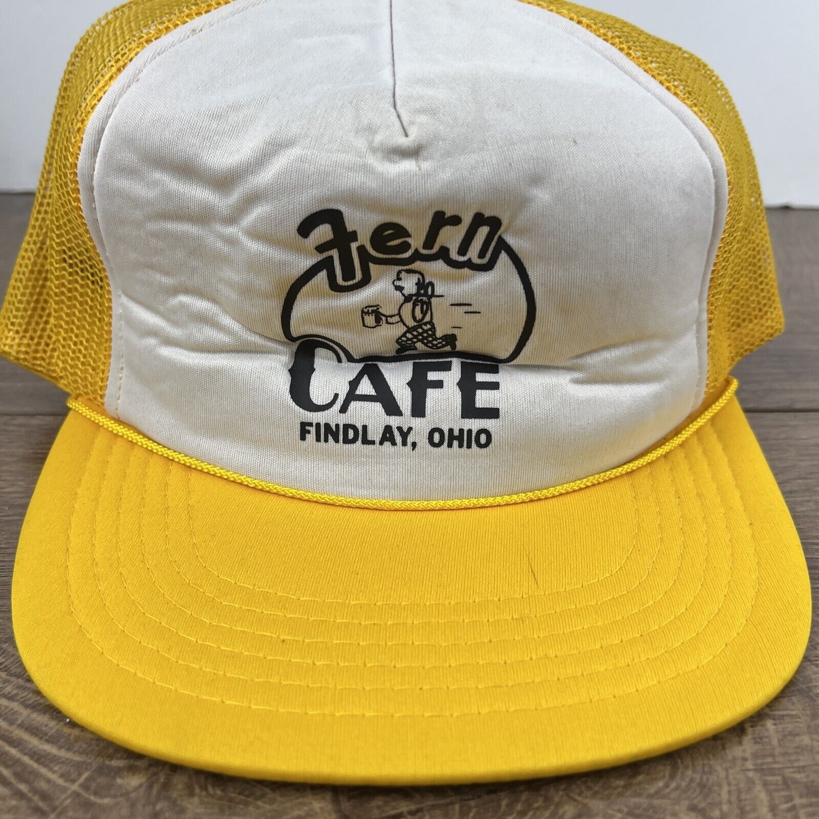 Other Fern Cafe Hat Findlay Ohio Snapback Yellow Adjustable Hat Ad Size ONE SIZE - 6 Thumbnail