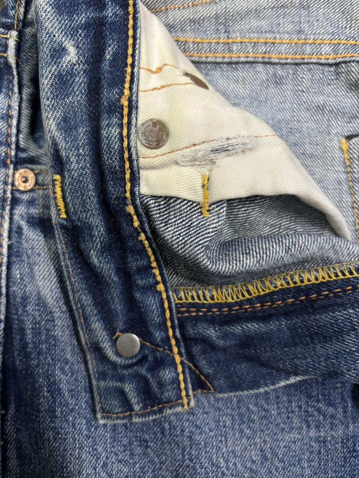 Evisu Vintage 00s Evisu Selvedge Loose Distressed Jeans by Yamane Size US 31 - 7 Thumbnail