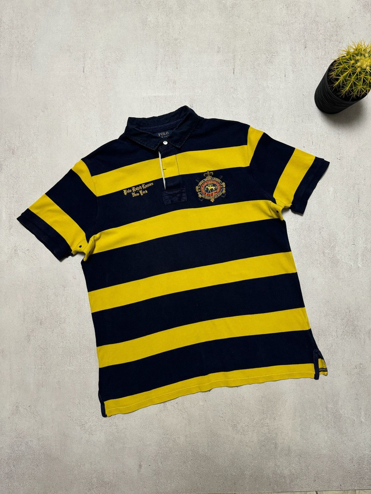 Polo Ralph Lauren × Vintage Vintage Polo Ralph Lauren New York Polo T Shirt Big Pony 90s Size US XL / EU 56 / 4 - 1 Thumbnail