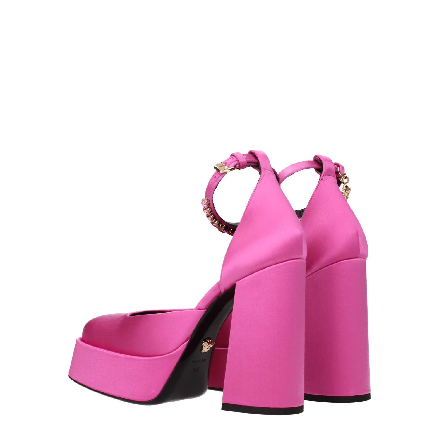 Versace ob1o1e0125 Satin Sandals in Fuchsia Size US 7 / IT 37 - 4 Thumbnail