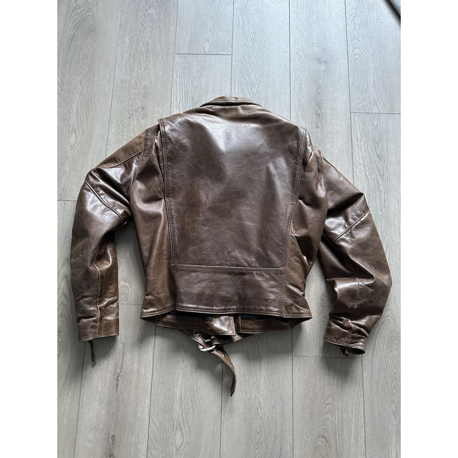 Harley Davidson Harley Davidson Womens Brown Jacket Belted V-Twin Sz L USA Size L / US 10 / IT 46 - 4 Thumbnail