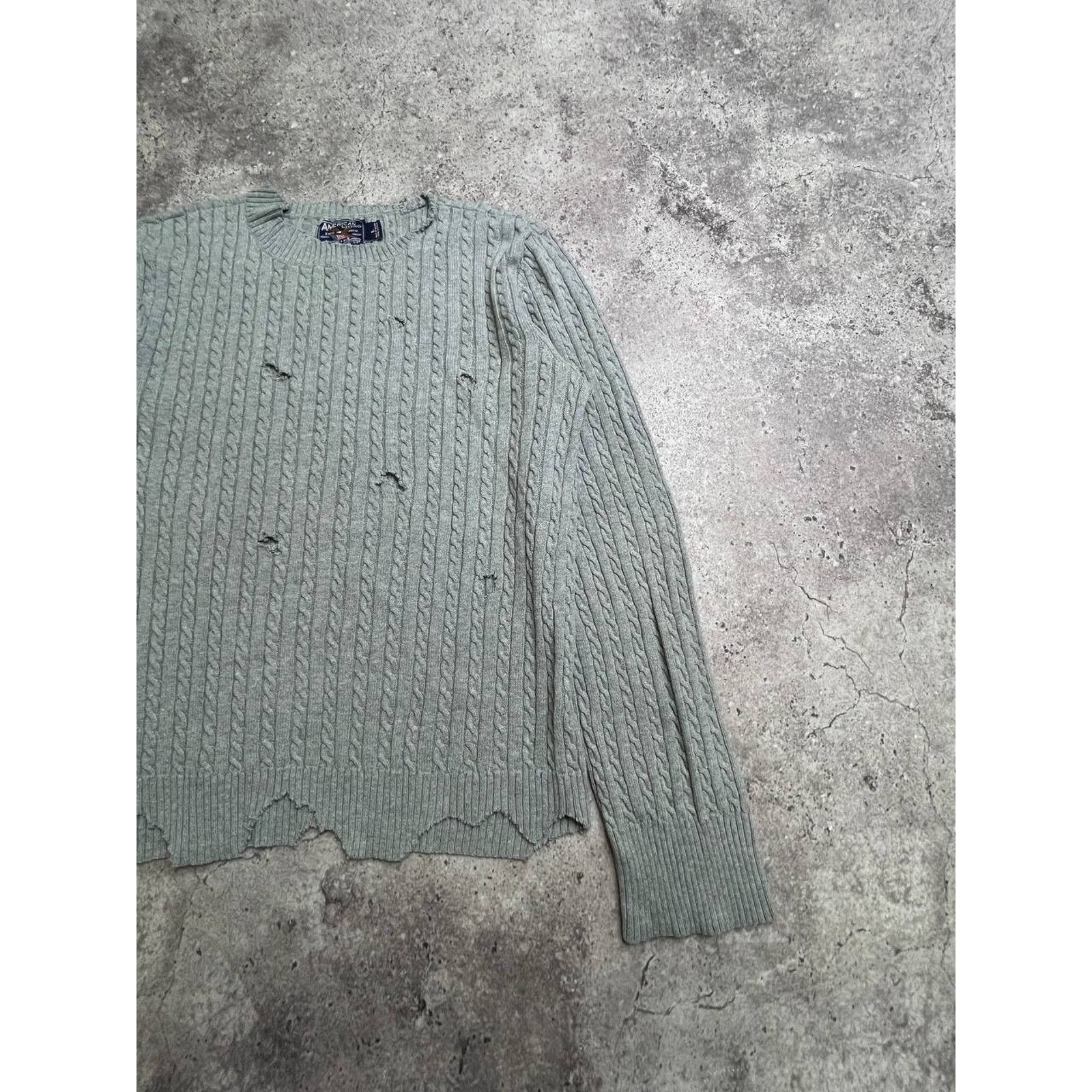 Vintage Vintage American Living Cable Knit Distressed Sweater Size M Size US M / EU 48-50 / 2 - 3 Thumbnail