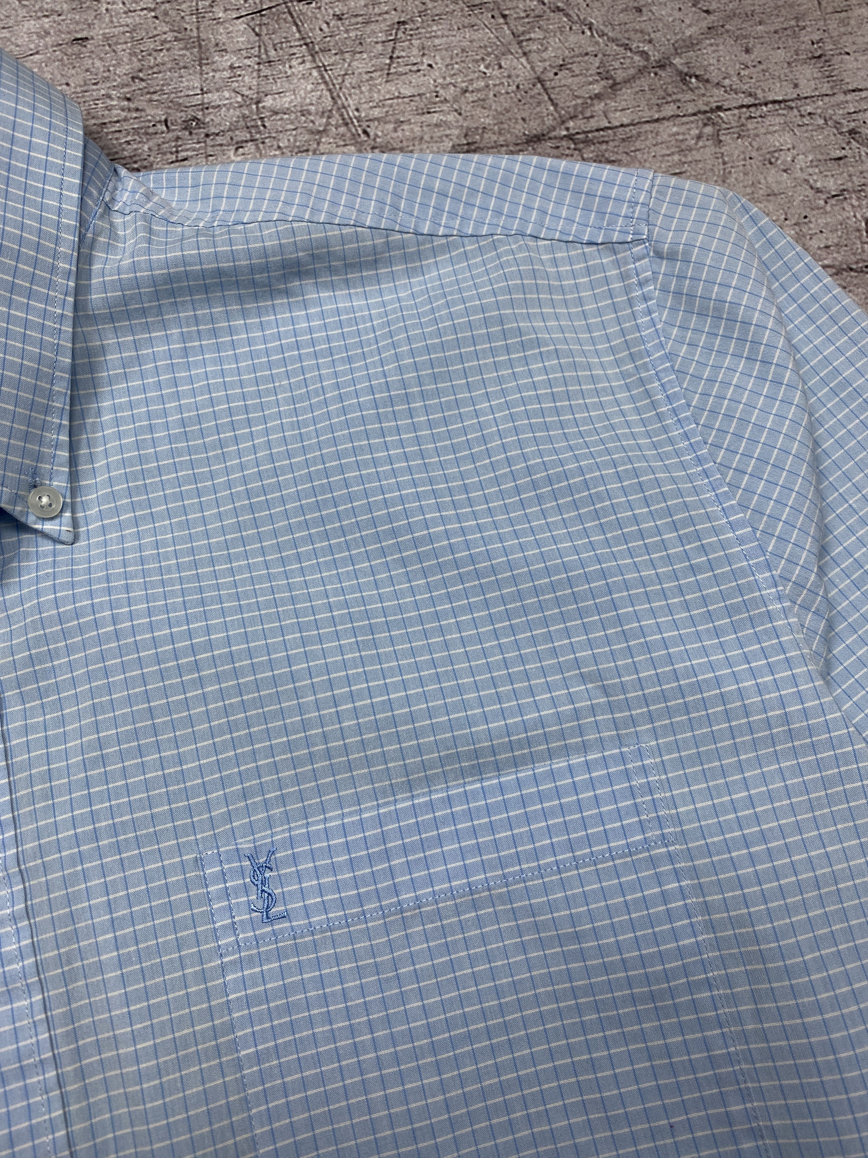 Yves Saint Laurent Yves Saint Laurent YSL Vintage Mens Short Sleeve Shirt Size US M / EU 48-50 / 2 - 3 Thumbnail