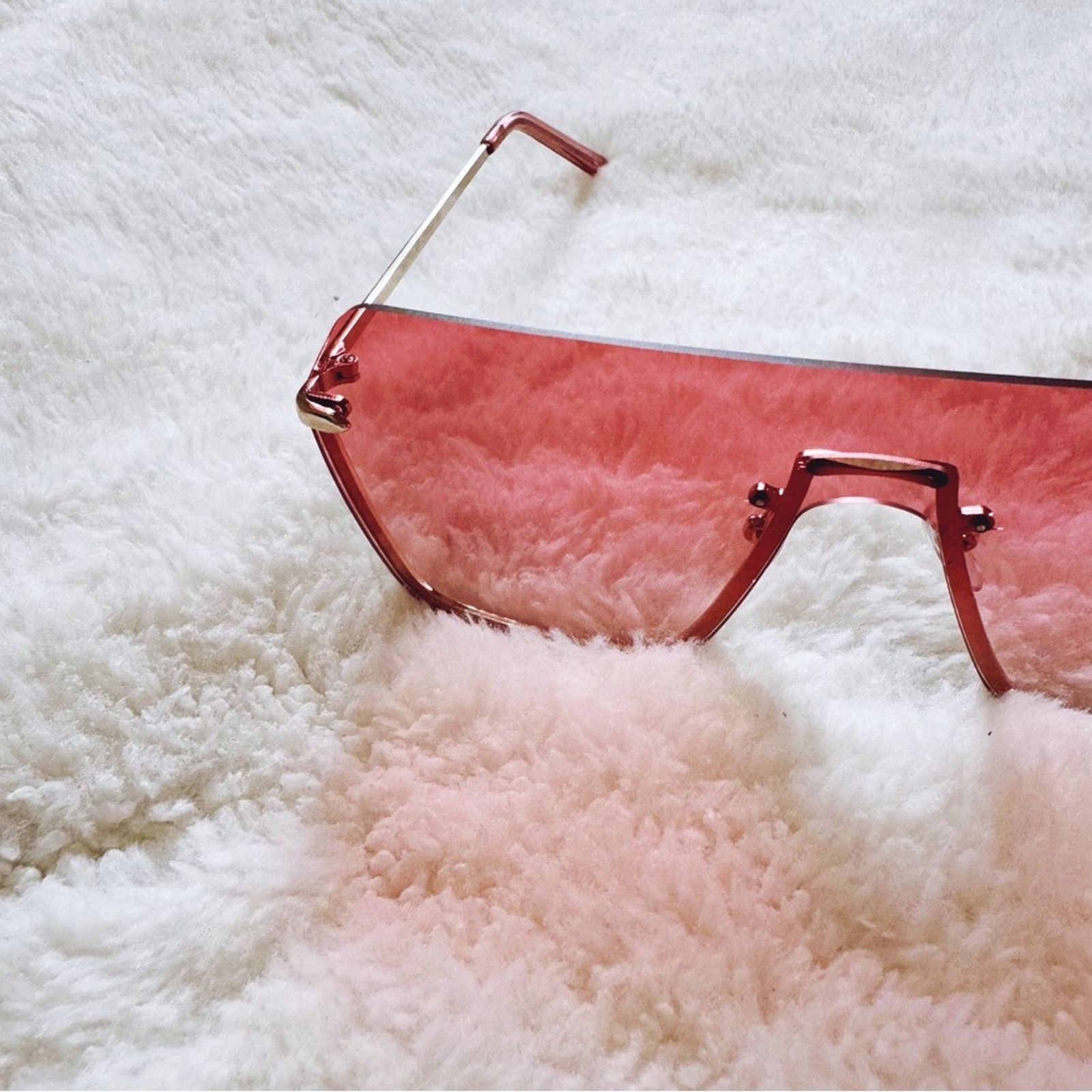 Other Kalia Pink Rimless Sleek Sunglasses Size ONE SIZE - 6 Thumbnail
