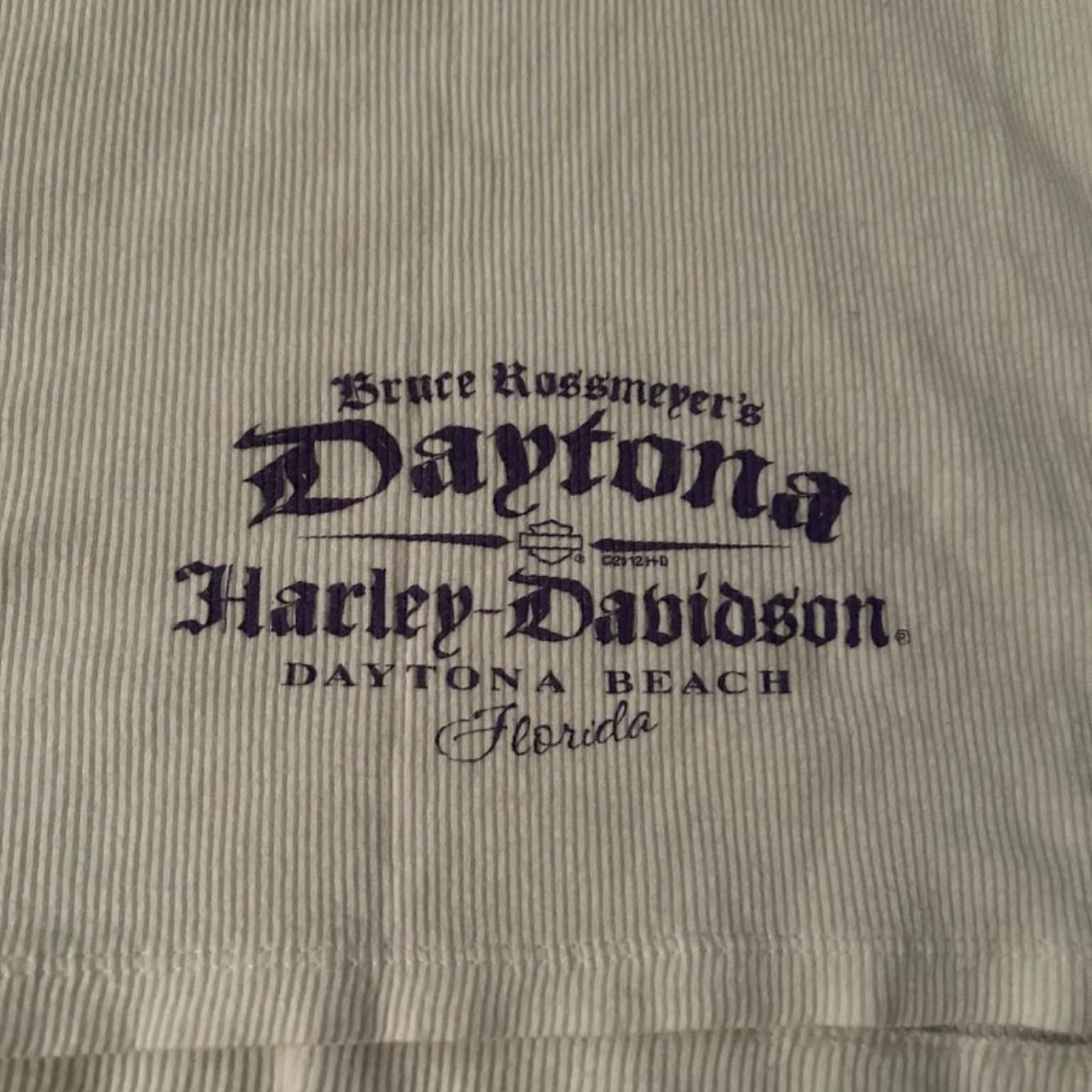 Harley Davidson Vintage Harley-Davidson White & Purple Daytona Beach Tank Size M / US 6-8 / IT 42-44 - 4 Thumbnail