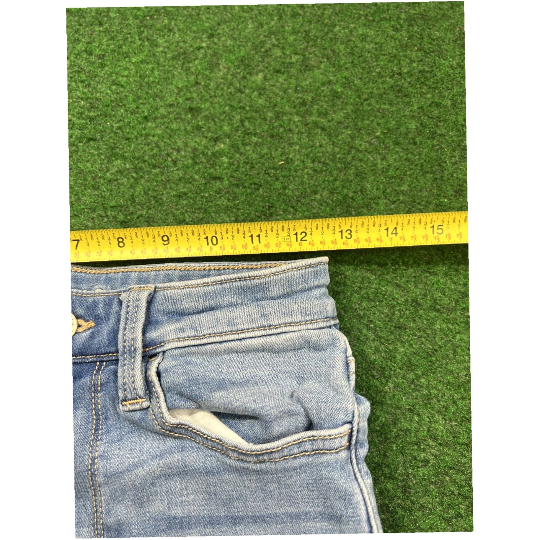 American Eagle Outfitters American Eagle Hi-Rise Jegging Denim Jeans Size 2 Super Stretch Blue SHORT 25x26 Size 42" / US 20 - 6 Thumbnail