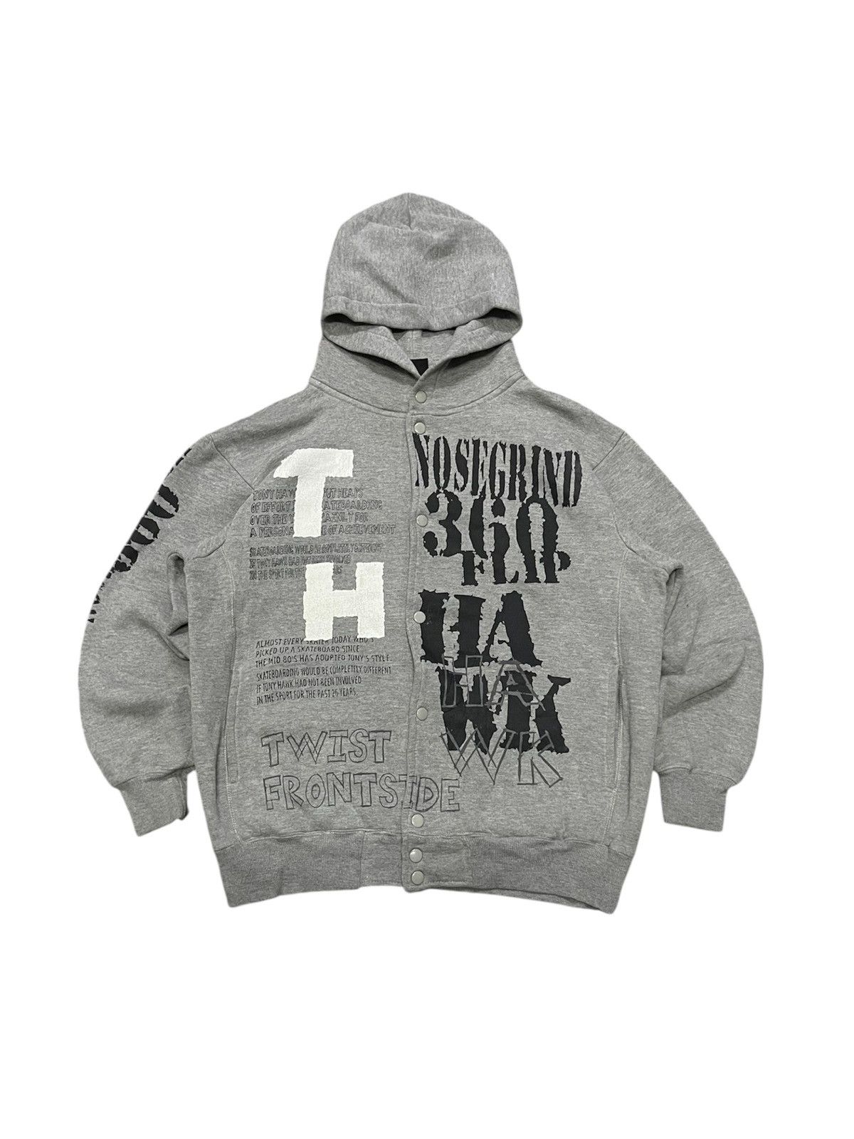 Tony Hawk 2000s TONY HAWK SKATEBOARDING BUTTON UP HOODIE SWEATER OVP Size US M / EU 48-50 / 2 - 1 Thumbnail
