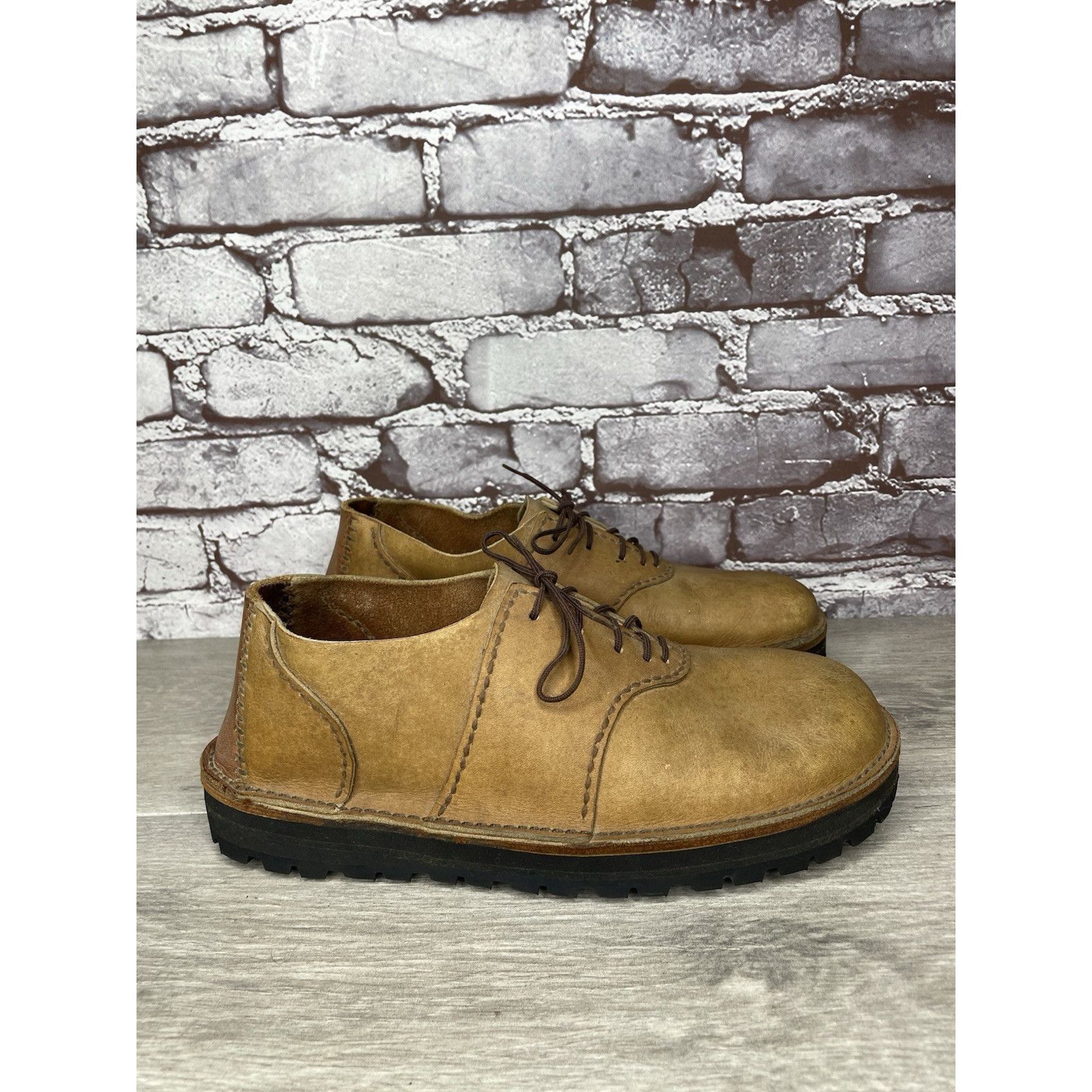Vibram JF Vibram Brown Leather Casual Lace Up Oxfords Shoes Women S Size US 8.5 / IT 38.5 - 1 Thumbnail