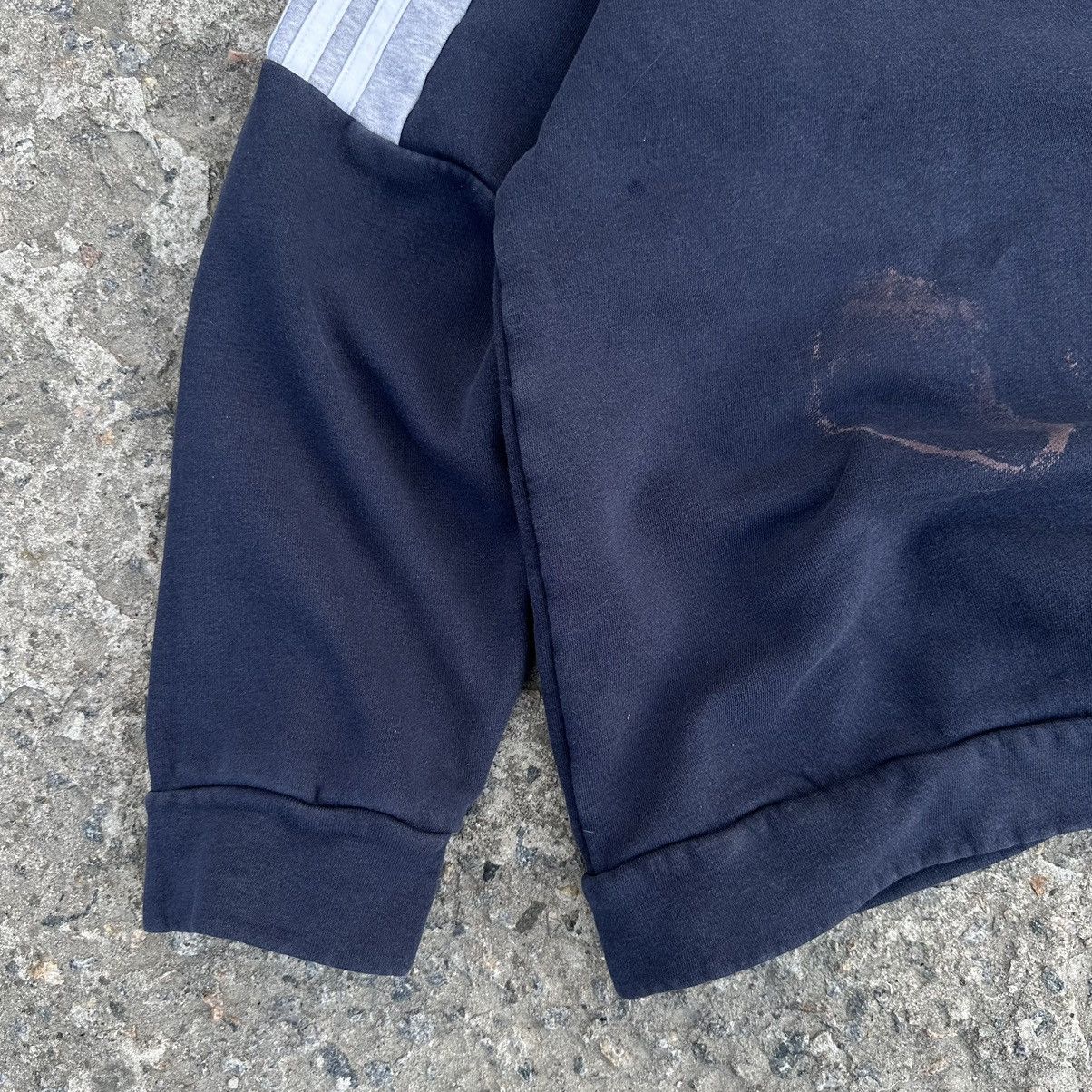 Adidas × Vintage Vintage Adidas Sweatshirts Small Logo Trashed Y2K 00s Size US L / EU 52-54 / 3 - 4 Thumbnail