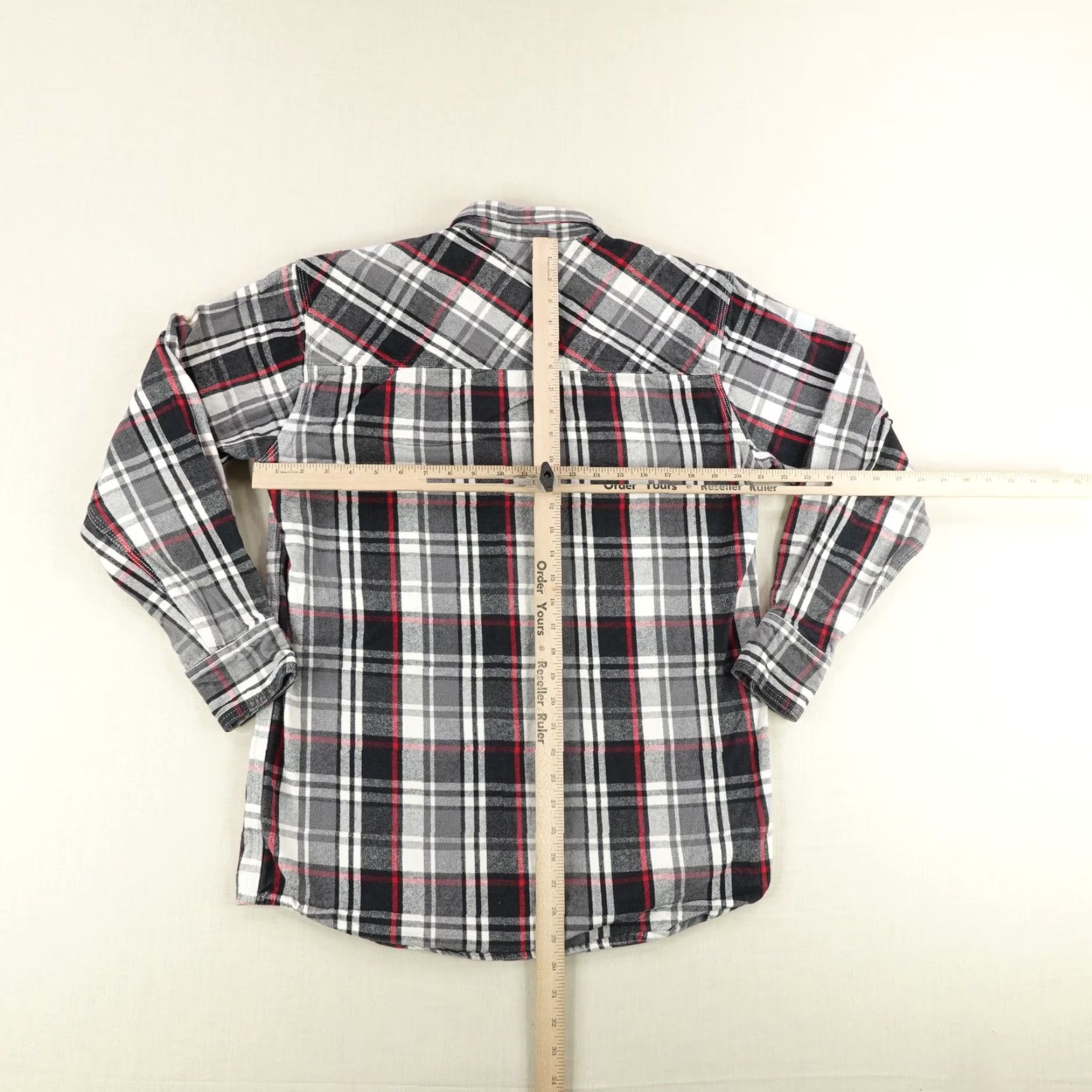 Vintage VINTAGE Five Brother Shirt Mens Medium Gray Plaid Flannel Pearl Snap Western Utility Long Sleeve Casual Workwear 90s Cowboys Mens Size US M / EU 48-50 / 2 - 7 Thumbnail