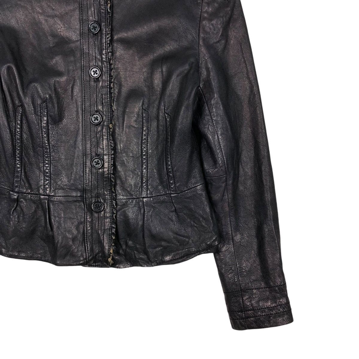 Hysteric Glamour CROPPED BIKER LEATHER JACKET BANANA REPUBLIC 14th ADDICTION Size US XS / EU 42 / 0 - 7 Thumbnail