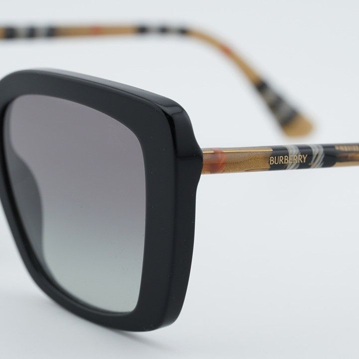Burberry Burberry BE4456 416111 Sunglasses Black Square Frame, Grey Size ONE SIZE - 9 Thumbnail