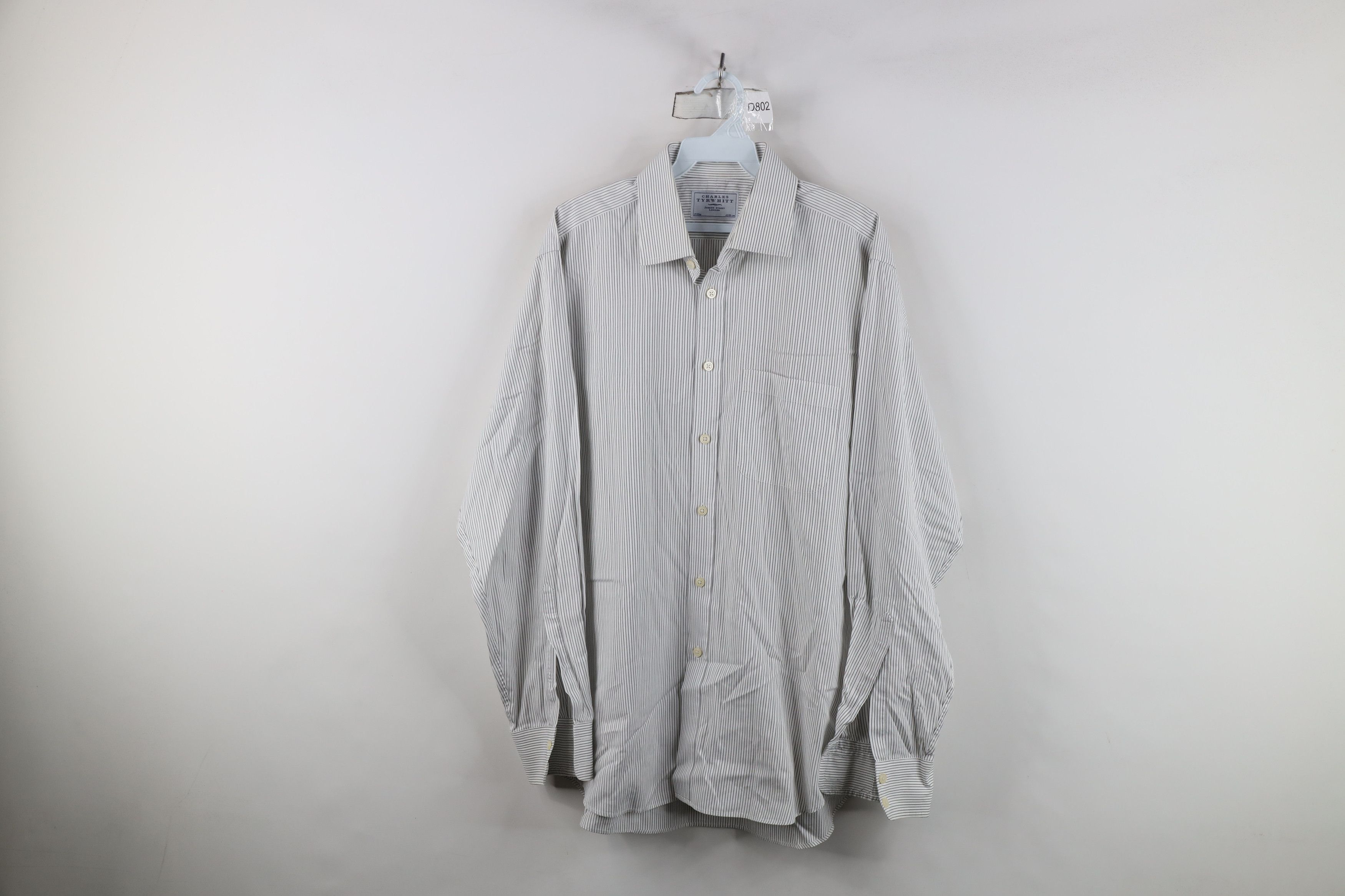 Charles Tyrwhitt Charles Tyrwhitt Fit Pinstriped Collared Button Shirt Cotton Size US M / EU 48-50 / 2 - 1 Thumbnail