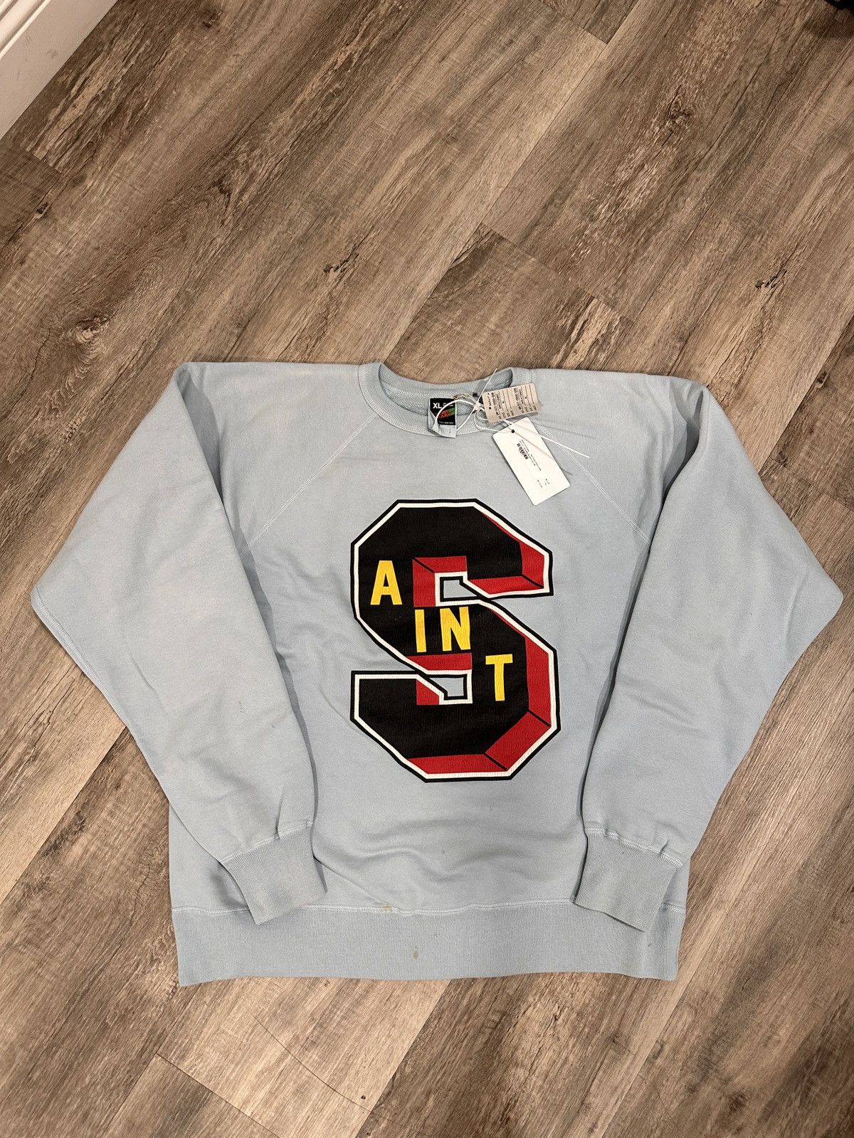 Saint Michael Saint Michael Tear Sweatshirt Blue “ S “ Size US XL / EU 56 / 4 - 1 Thumbnail