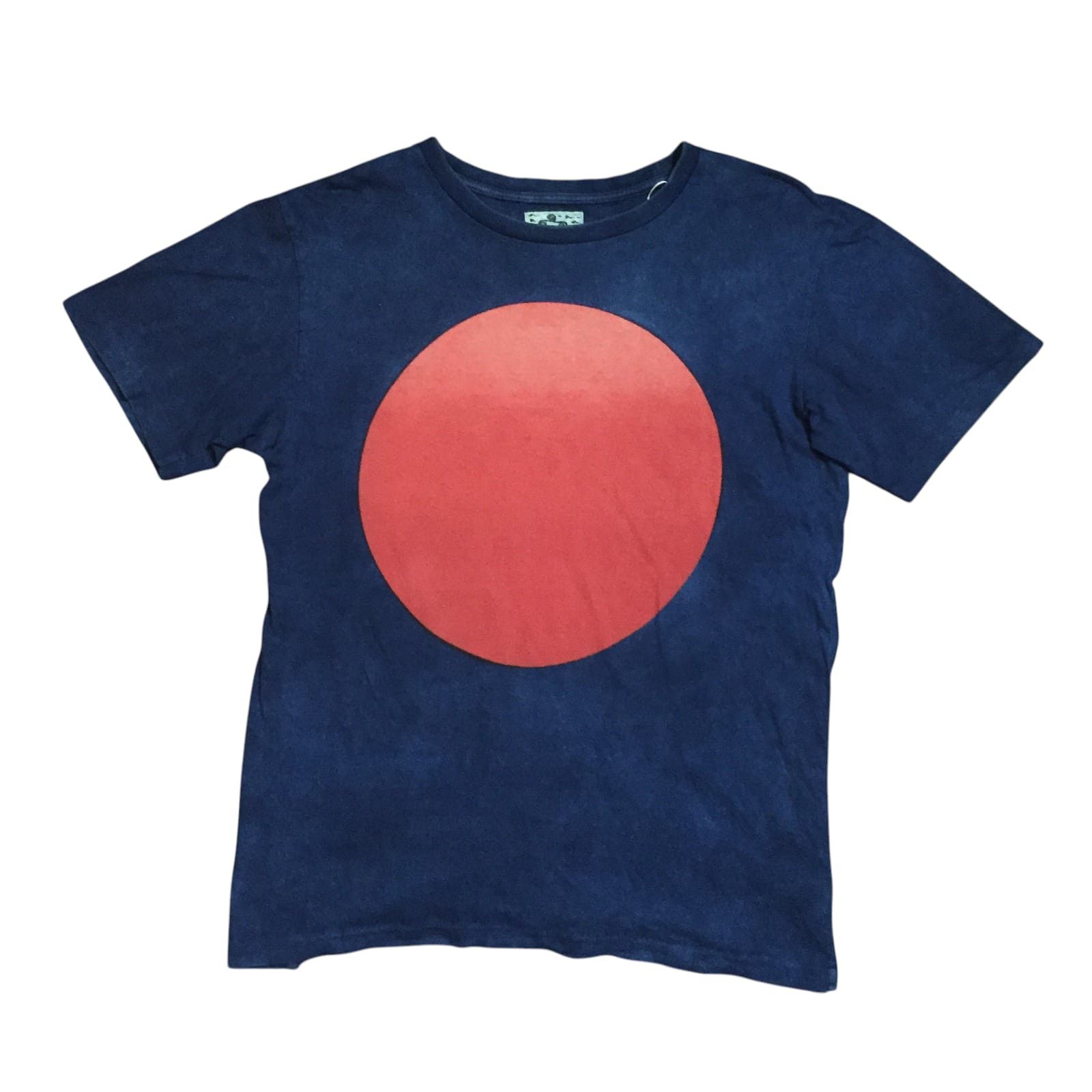 Japanese Brand Faded Okura Aobadai Bassen Indigo Blue Design Tees Size US M / EU 48-50 / 2 - 1 Thumbnail