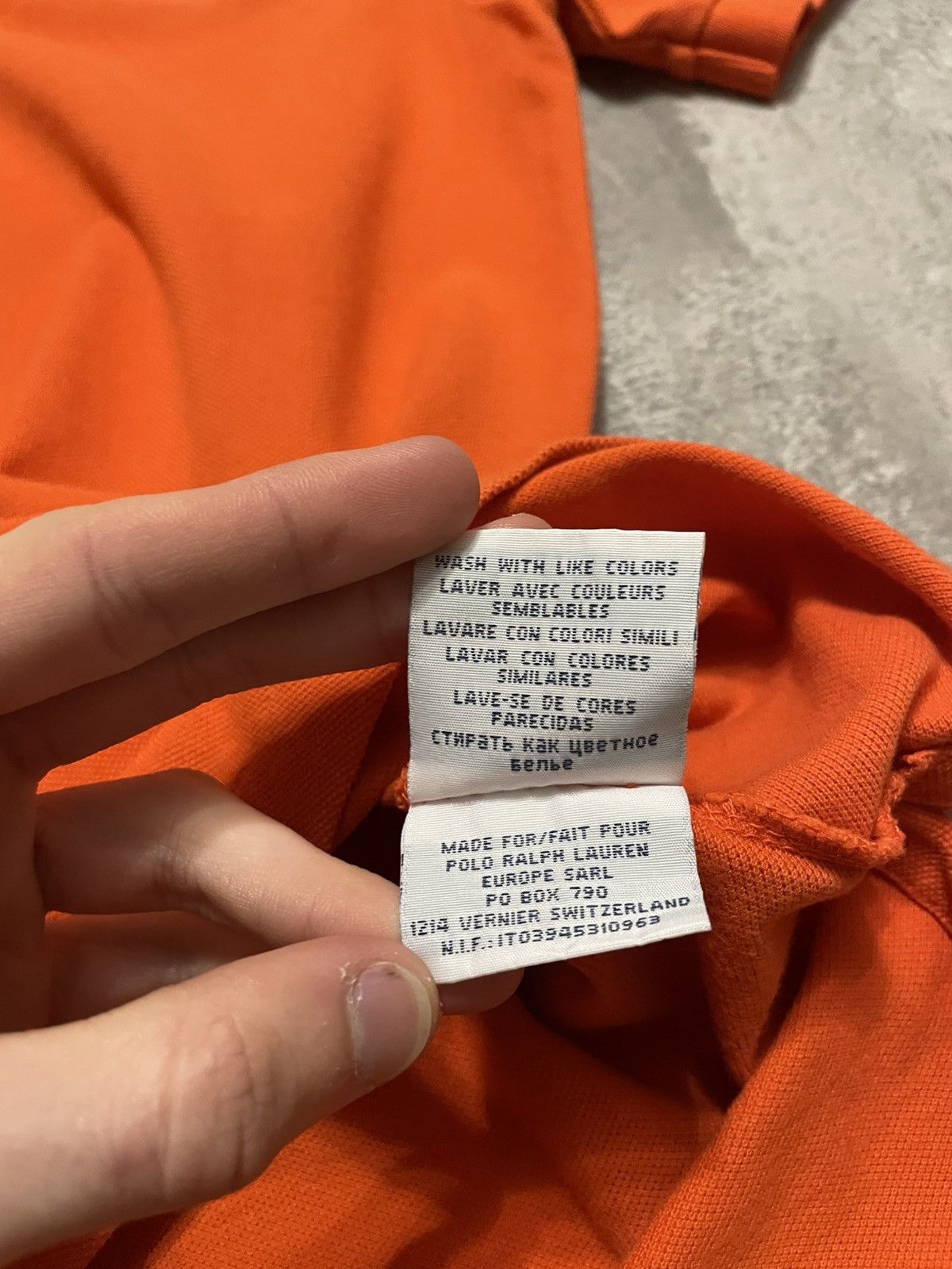Polo Ralph Lauren × Vintage Vintage Polo Ralph Lauren Orange Polo Shirt Y2K Size US S / EU 44-46 / 1 - 11 Thumbnail