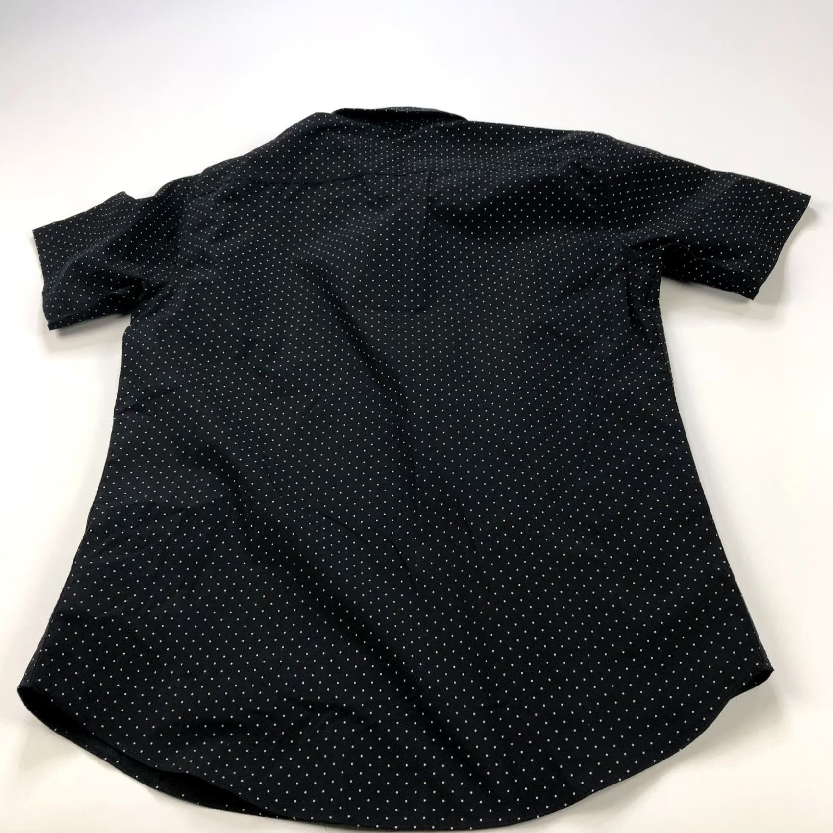 Topman Topman LG Button Short Sleeve Casual Collared Shirt Polka Dot Black White Shirt Men L Black White Polka Dot Button-Up Men Size US L / EU 52-54 / 3 - 4 Thumbnail