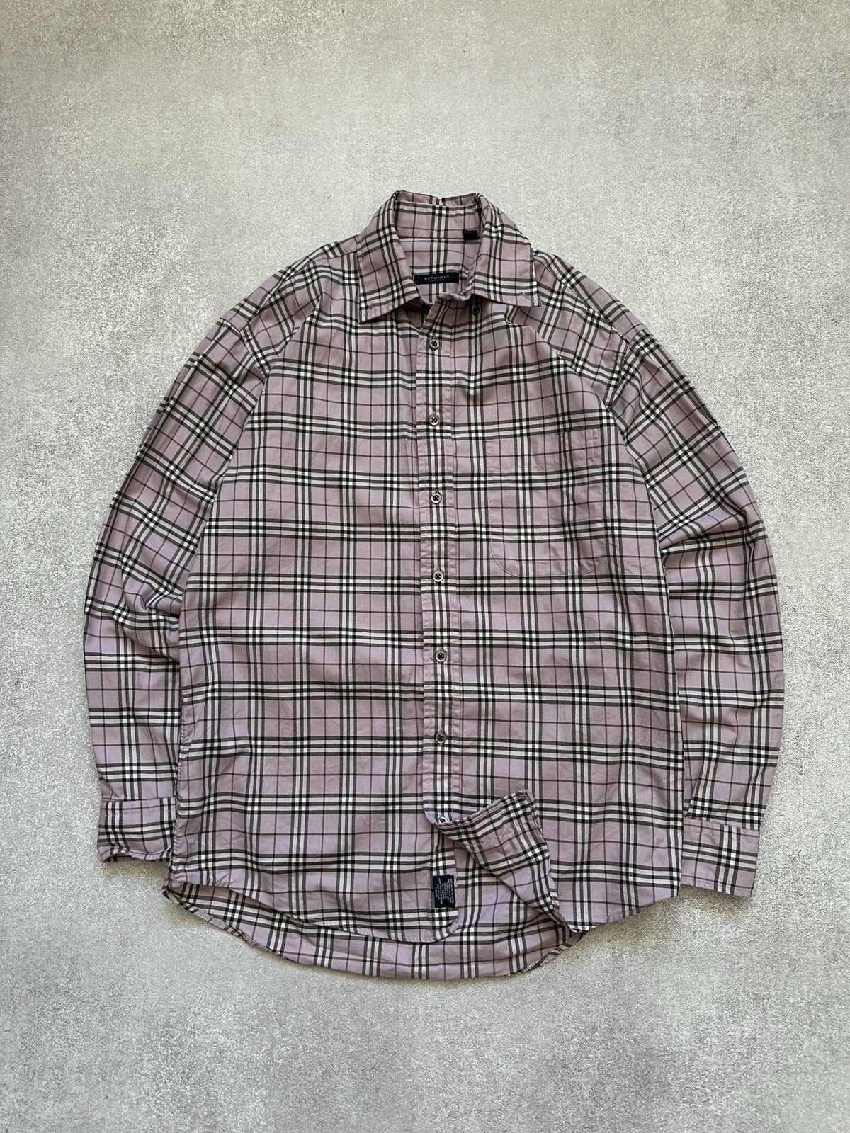 Burberry Burberry Check Shirt Made in USA Pink Check Size M Size US M / EU 48-50 / 2 - 14 Thumbnail