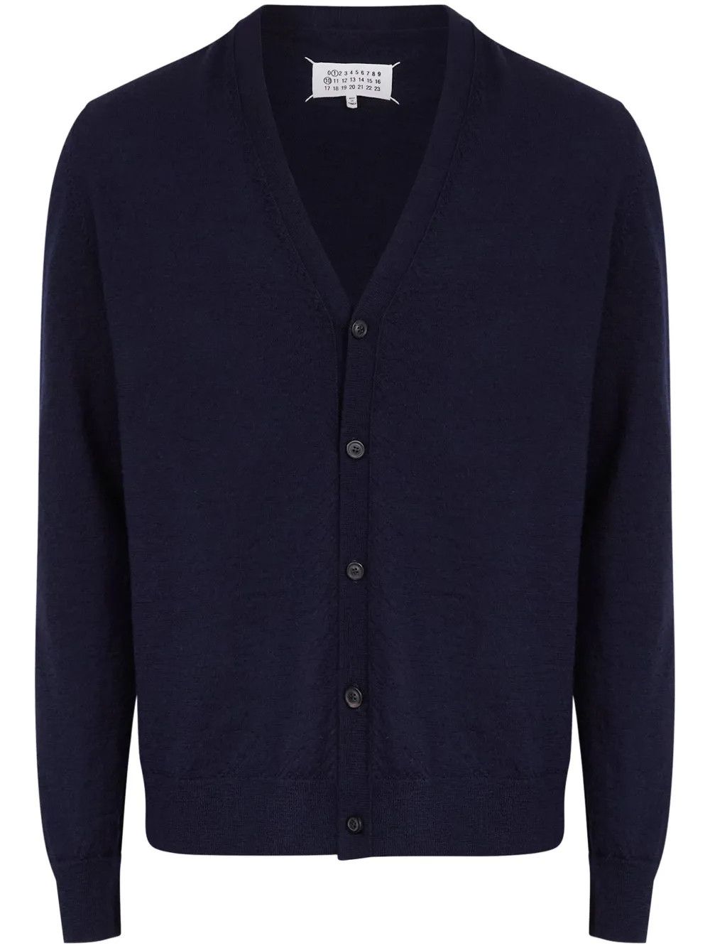 Maison Margiela o1mle0326 Wool Cardigan in Navy Blue Size US XXL / EU 58 / 5 - 1 Thumbnail