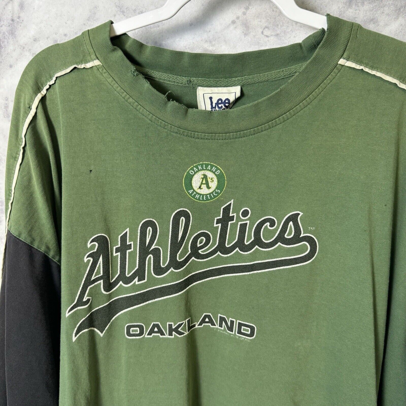 Vintage Vintage Oakland Athletics T Shirt Mens 2XL Green Lee MLB Lon Size US XXL / EU 58 / 5 - 3 Thumbnail