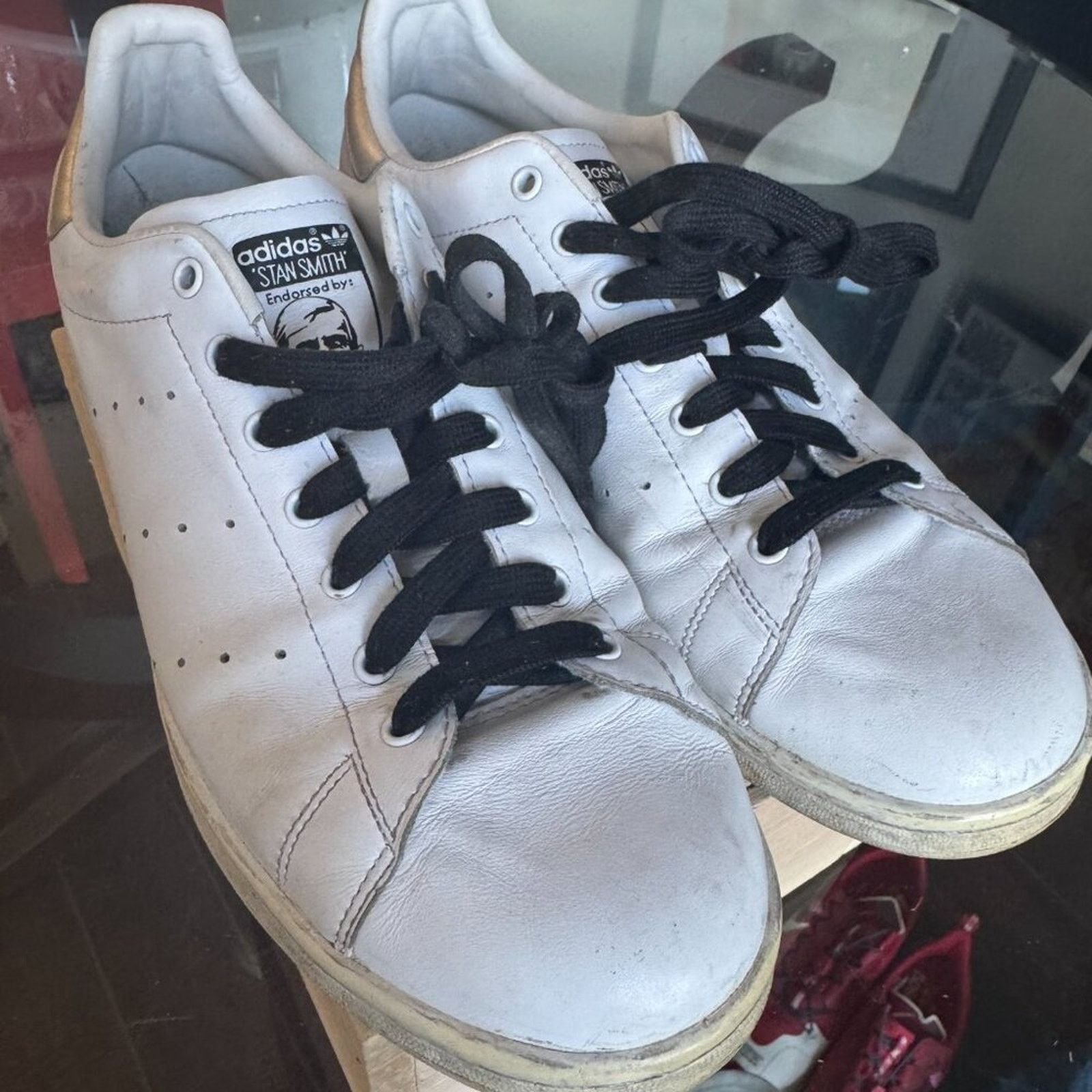 Adidas Adidas Stan Smith White Leather, Men’s 10.5, Great Condition Size US 10.5 / EU 43-44 - 2 Thumbnail
