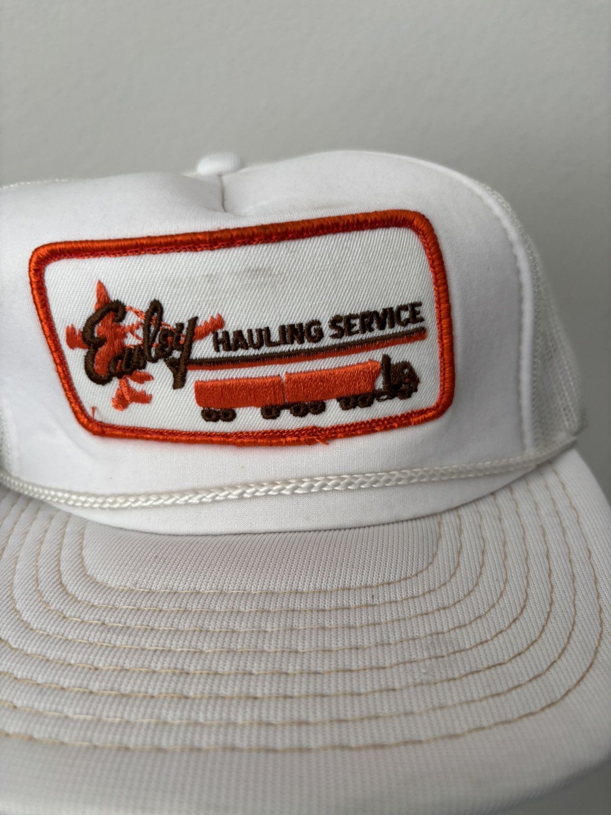 Vintage Vintage White Trucker Hat Size ONE SIZE - 2 Thumbnail