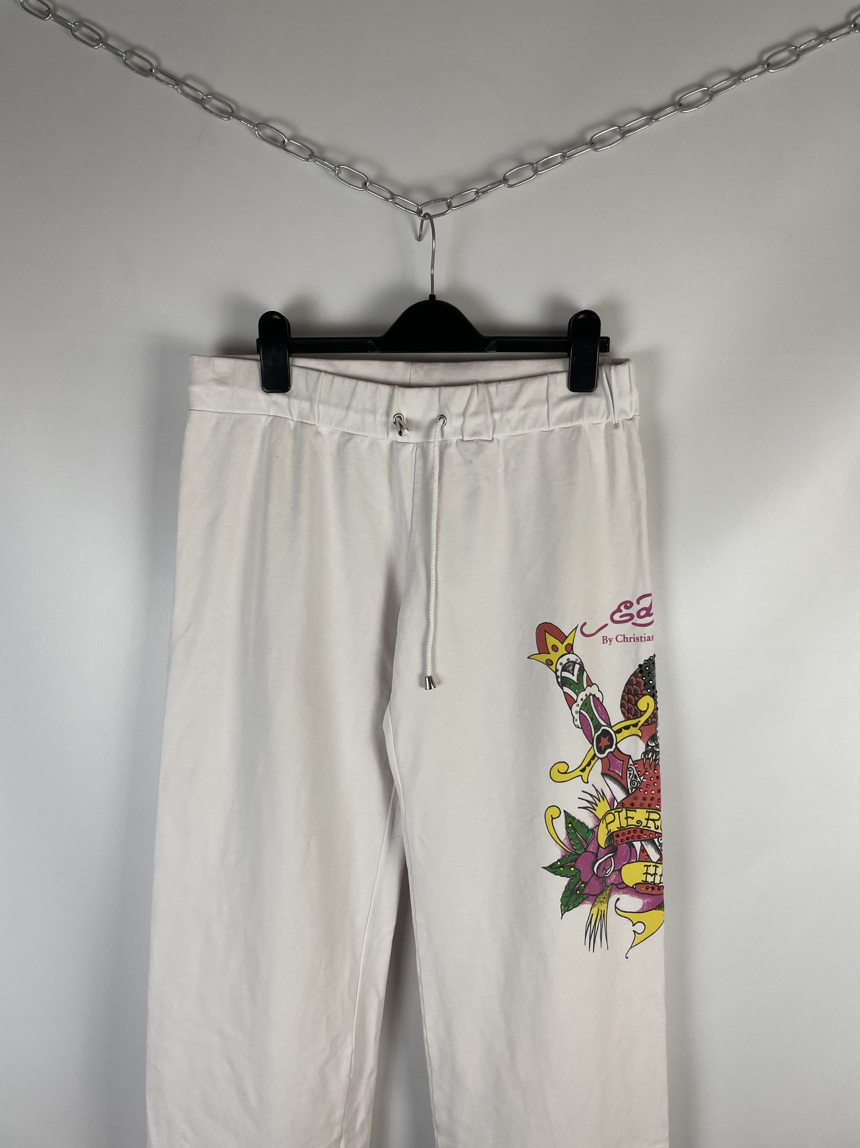 Christian Audigier Vintage Ed Hardy Sweat Pants Size 36" / US 14 / IT 50 - 3 Thumbnail