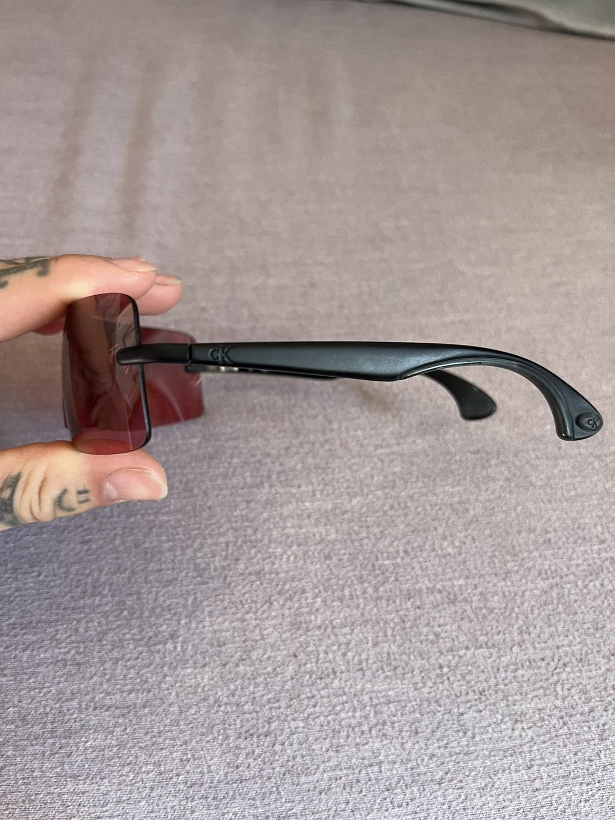 Calvin Klein × Vintage Calvin Klein Sunglasses Black Vintage Japan Size ONE SIZE - 2 Thumbnail