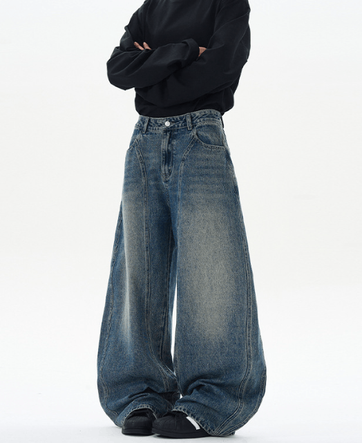Japanese Brand American whisker patchwork baggy loose scimitar jeans Size US 32 / EU 48 - 4 Thumbnail