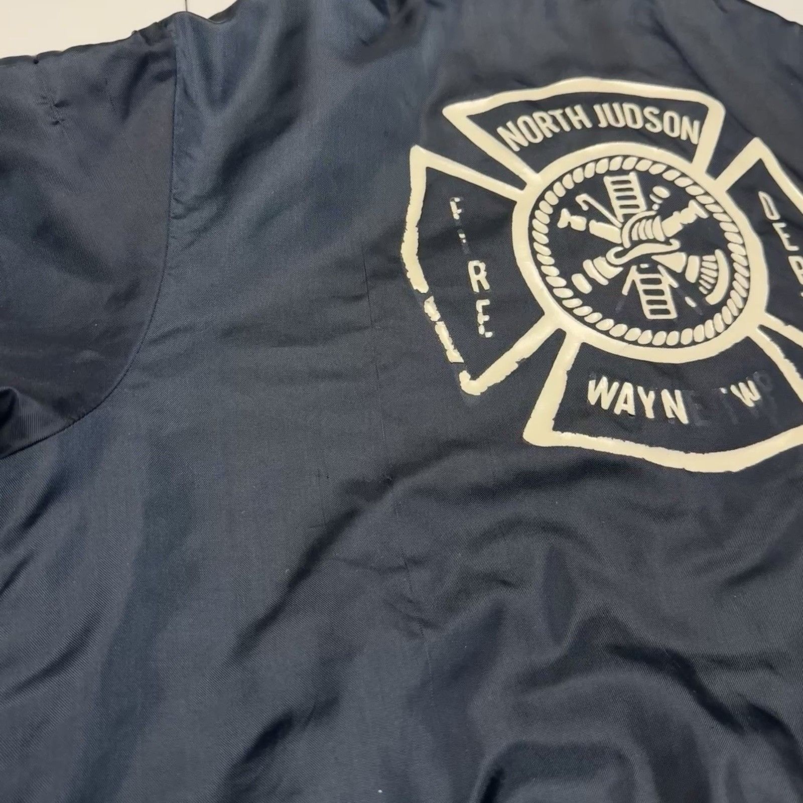 Vintage Vintage Fire Dept Bomber Jacket Mens Blue Insulated Size US M / EU 48-50 / 2 - 12 Thumbnail