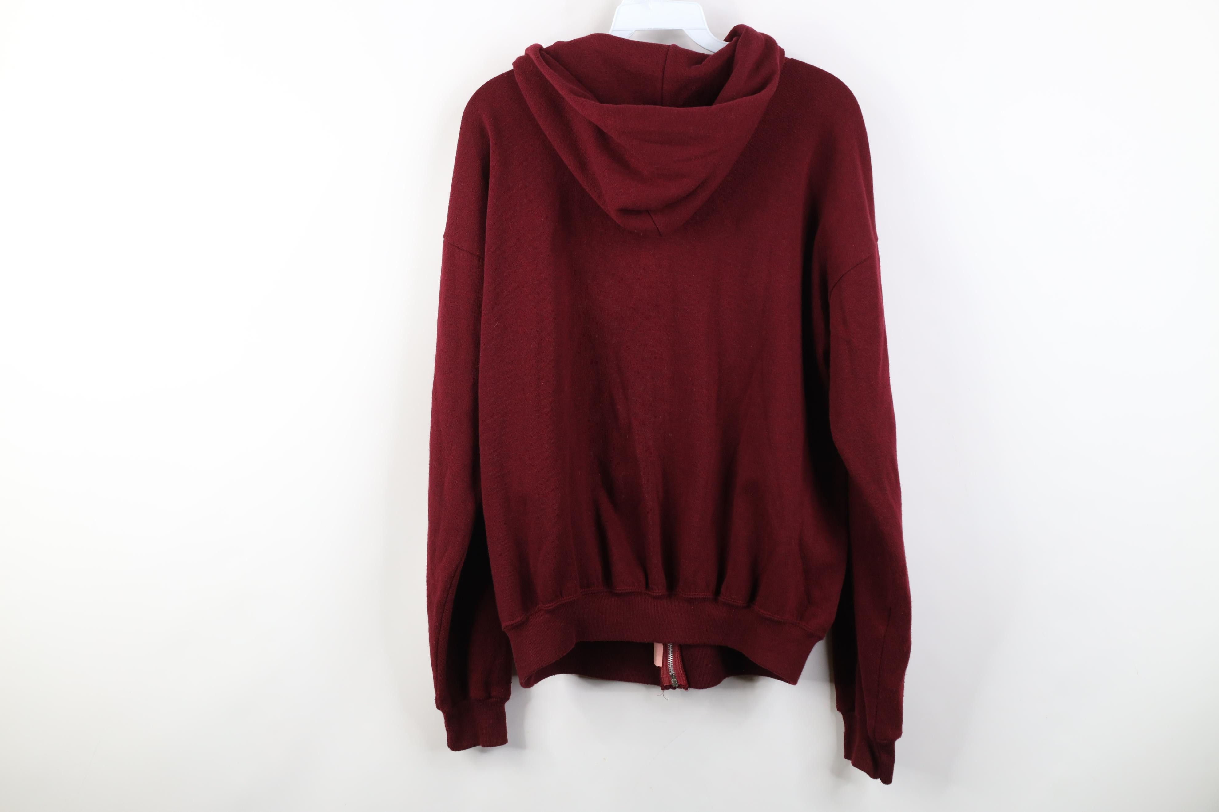 Vintage Vintage 70s Streetwear Full Zip Hoodie Sweatshirt Red USA Size US M / EU 48-50 / 2 - 14 Thumbnail