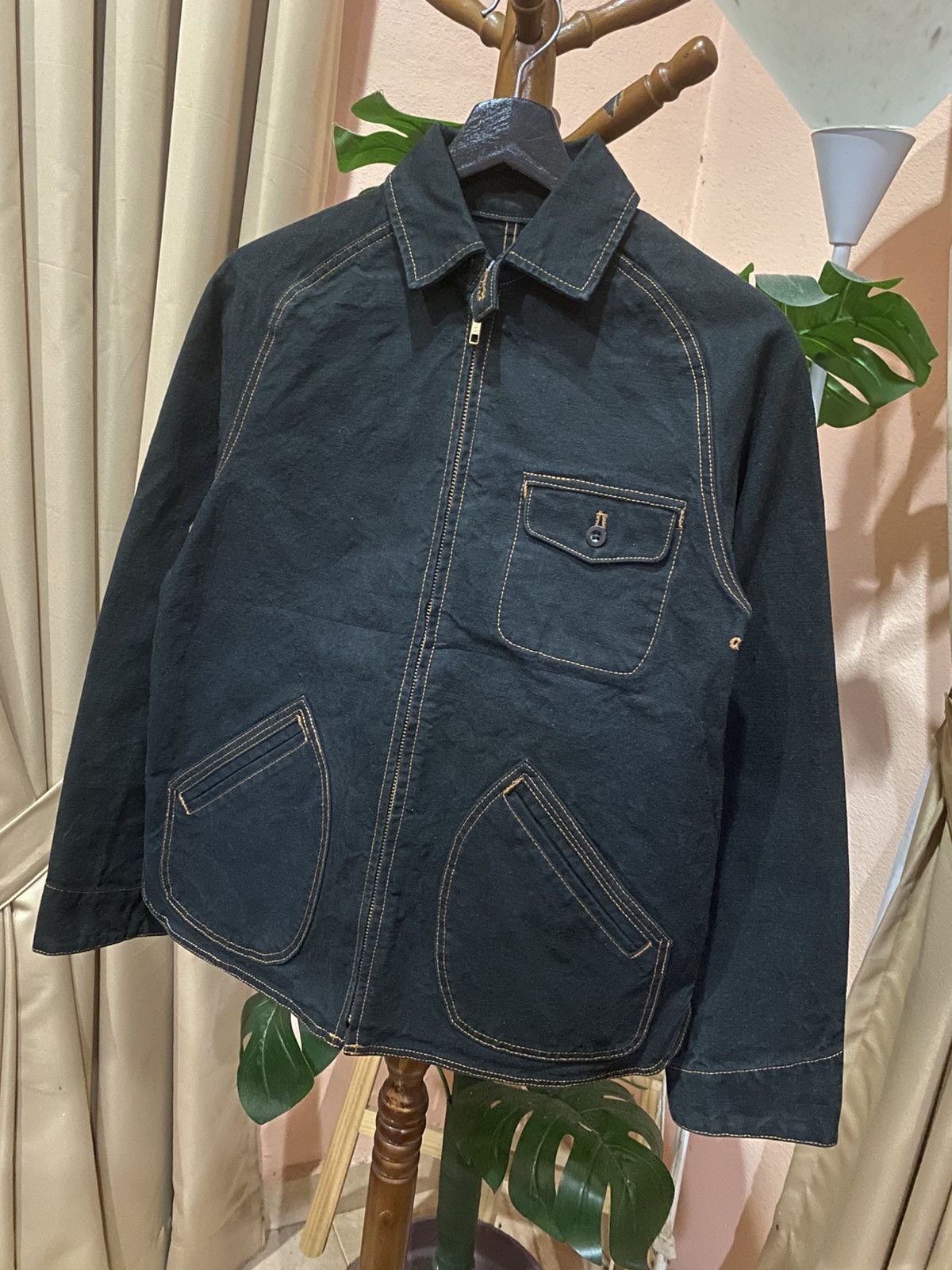 United Arrows United Arrows Pink Label Black Contrast Stitch Utility Jacke Size US S / EU 44-46 / 1 - 2 Thumbnail