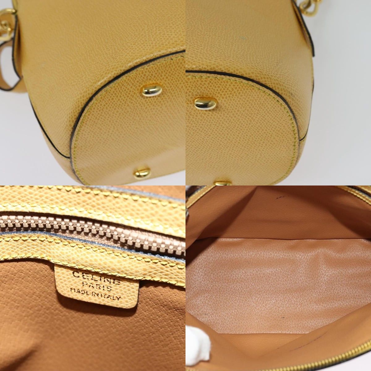 Celine CELINE Hand Bag Leather Yellow Gold Size ONE SIZE - 11 Thumbnail